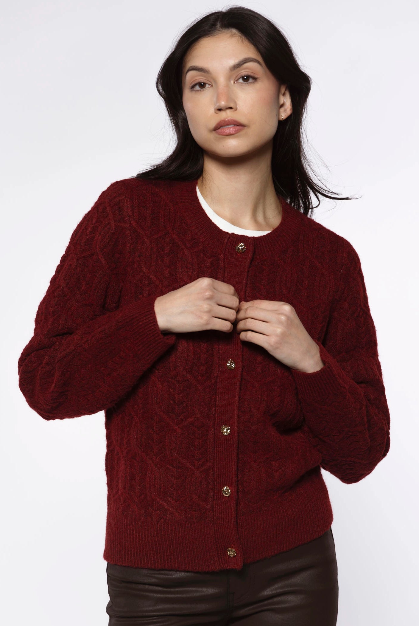 swatch_Burgundy georgina cardigan sweaters