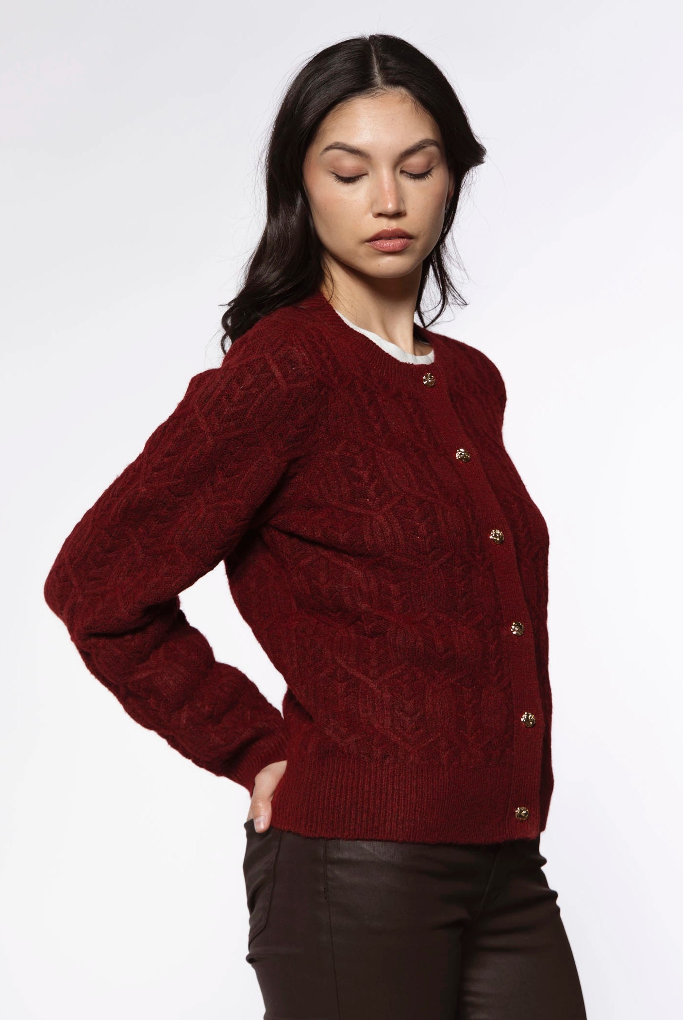 swatch_Burgundy georgina cardigan sweaters