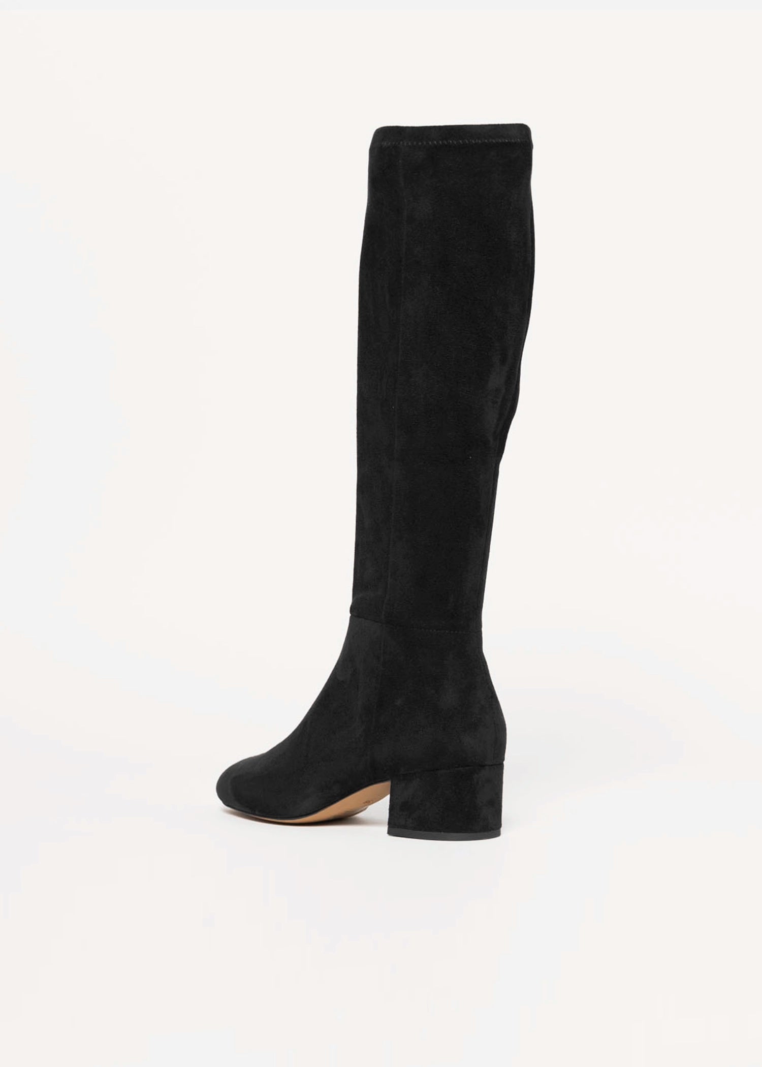 swatch_Black Stretch gold stretch knee high boots