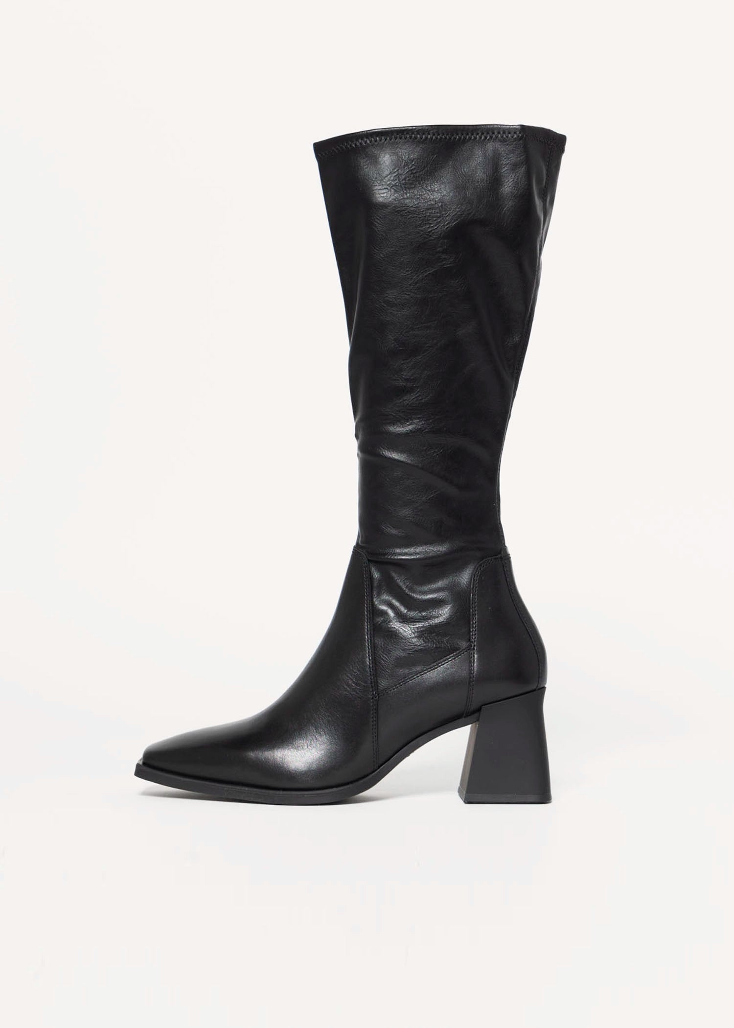 swatch_Black Leather hedda knee high boots