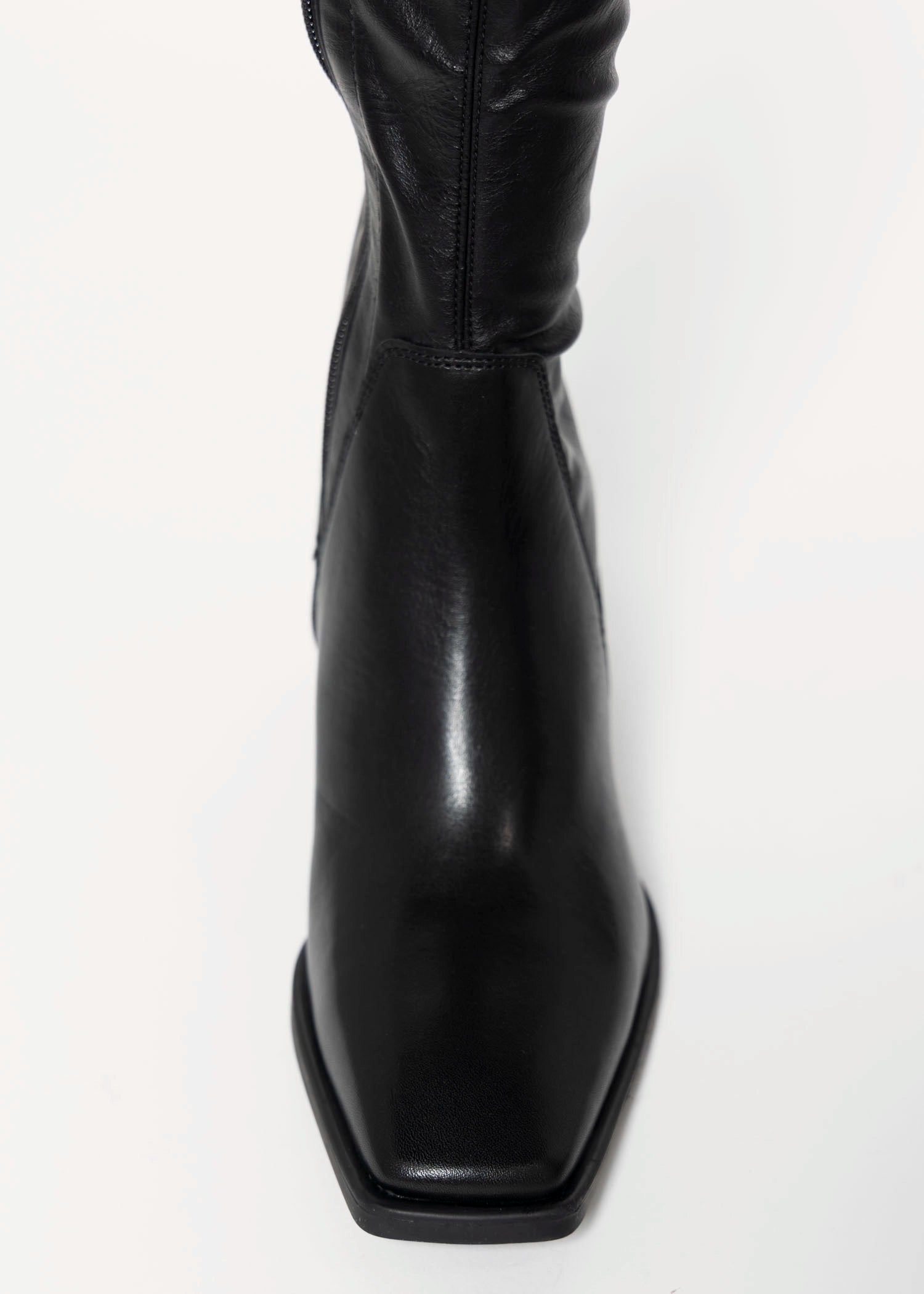 swatch_Black Leather hedda knee high boots