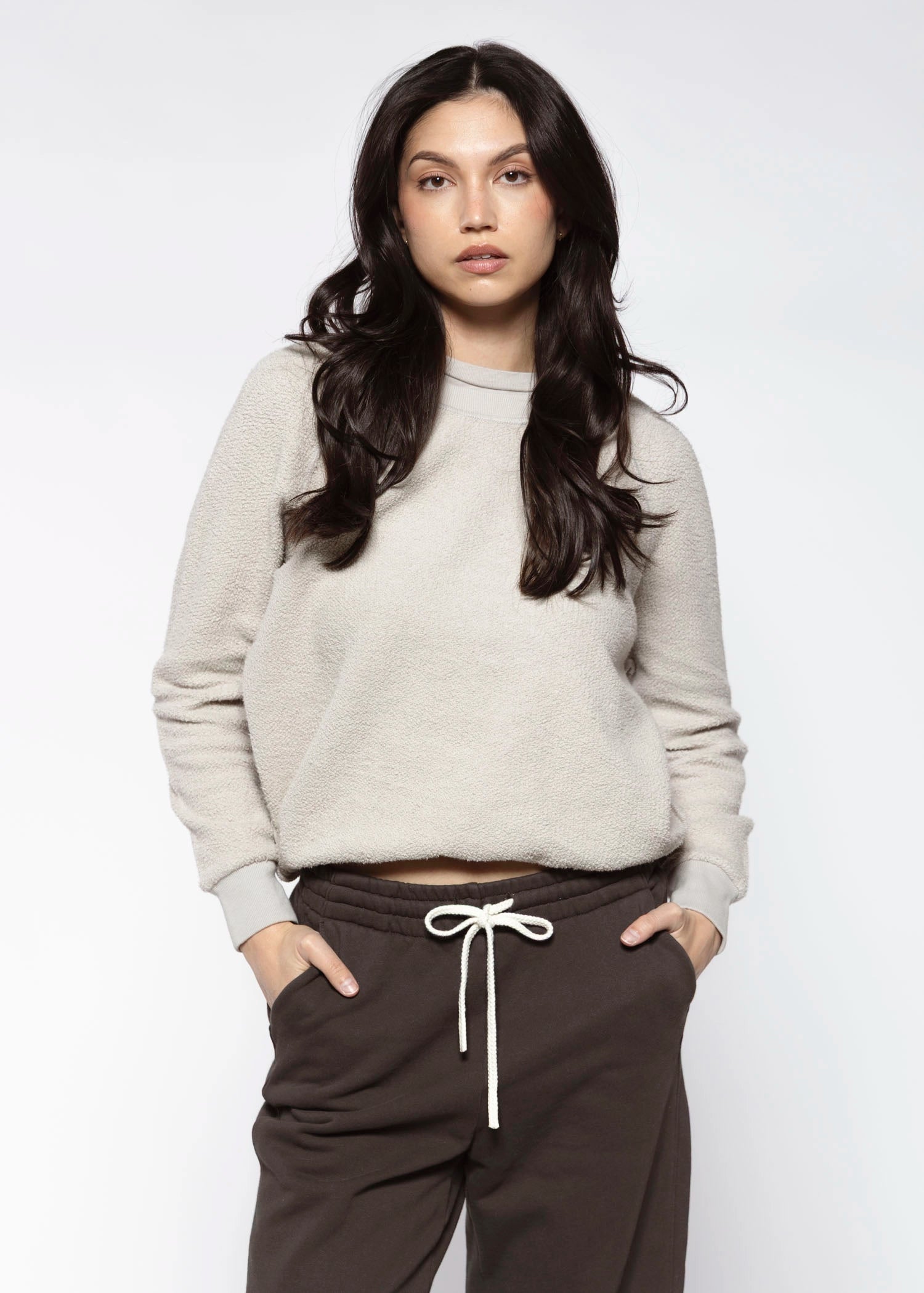 swatch_Silver ziggy reverse fleece sweatshirt