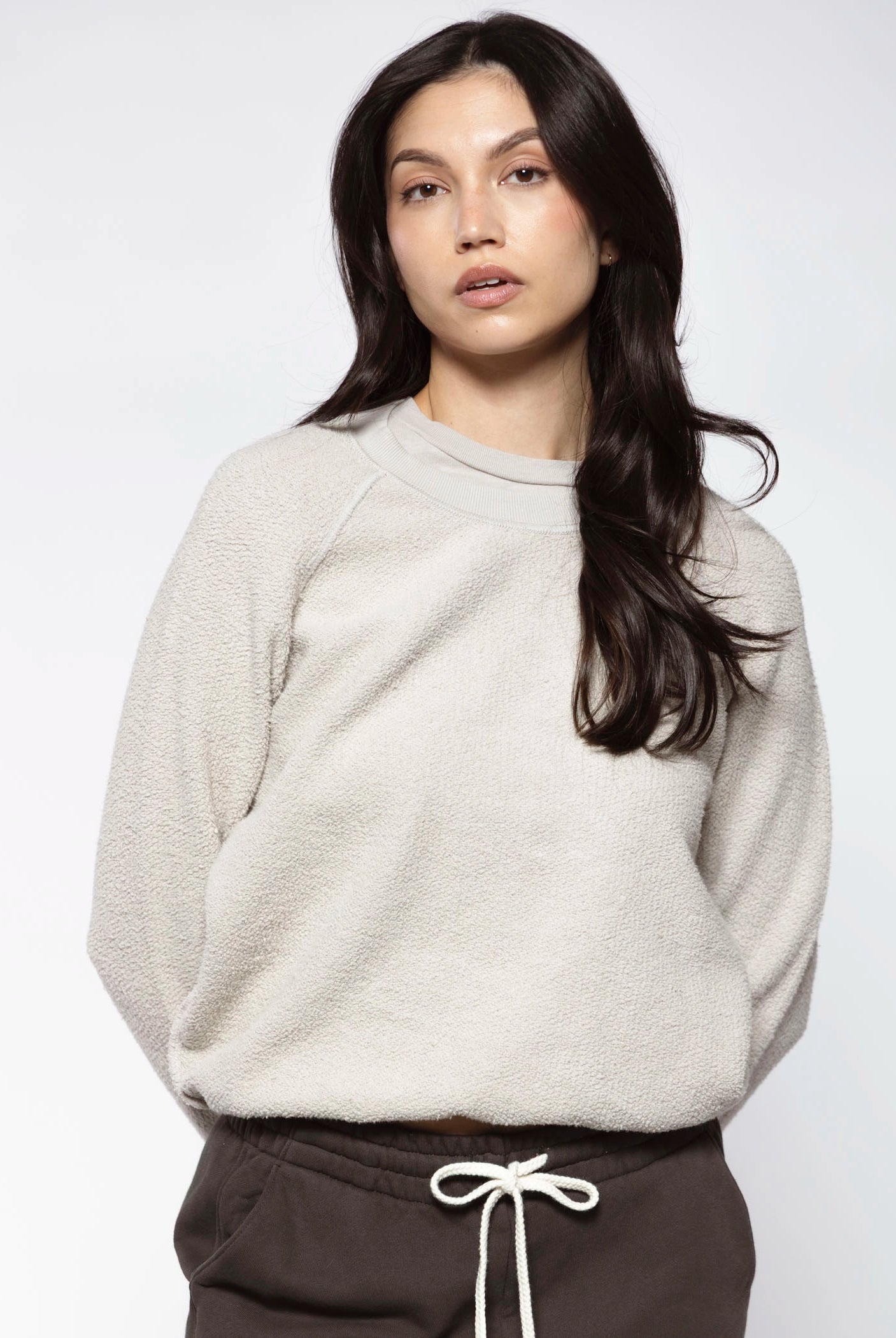 swatch_Silver ziggy reverse fleece sweatshirt