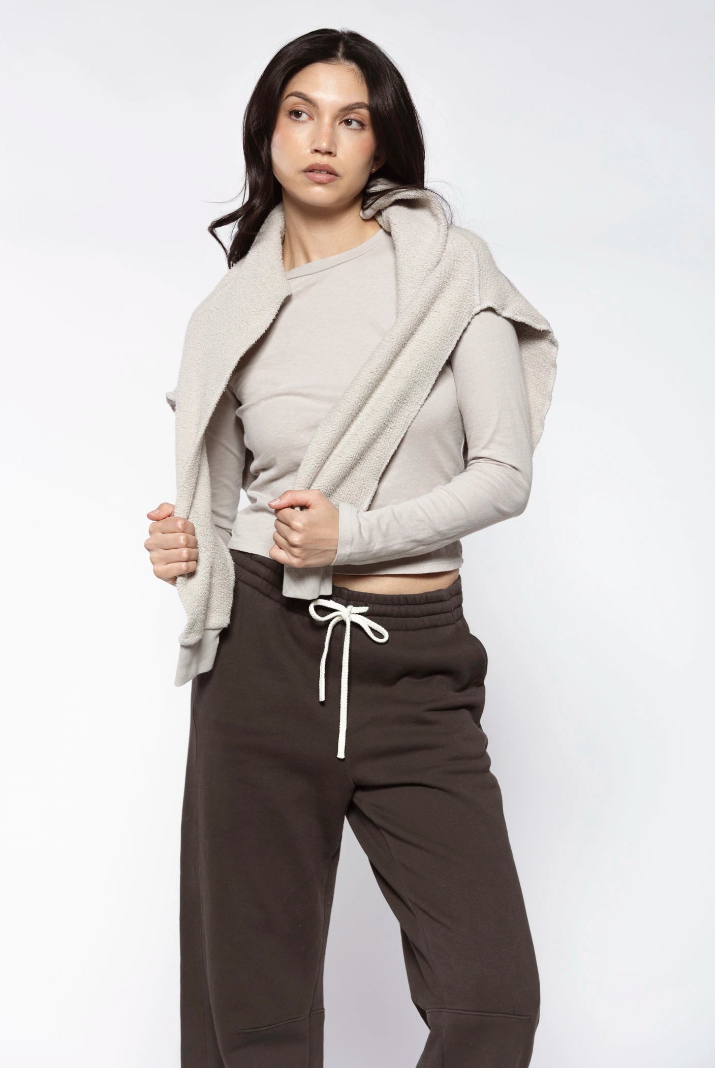 swatch_Silver ziggy reverse fleece sweatshirt