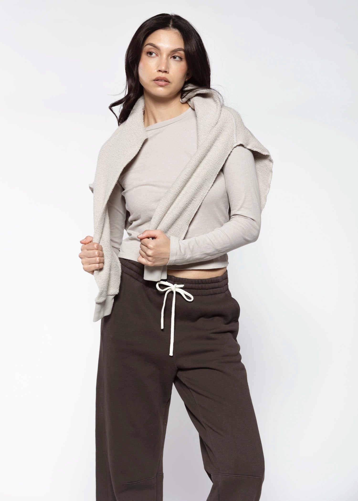 swatch_Silver ziggy reverse fleece sweatshirt