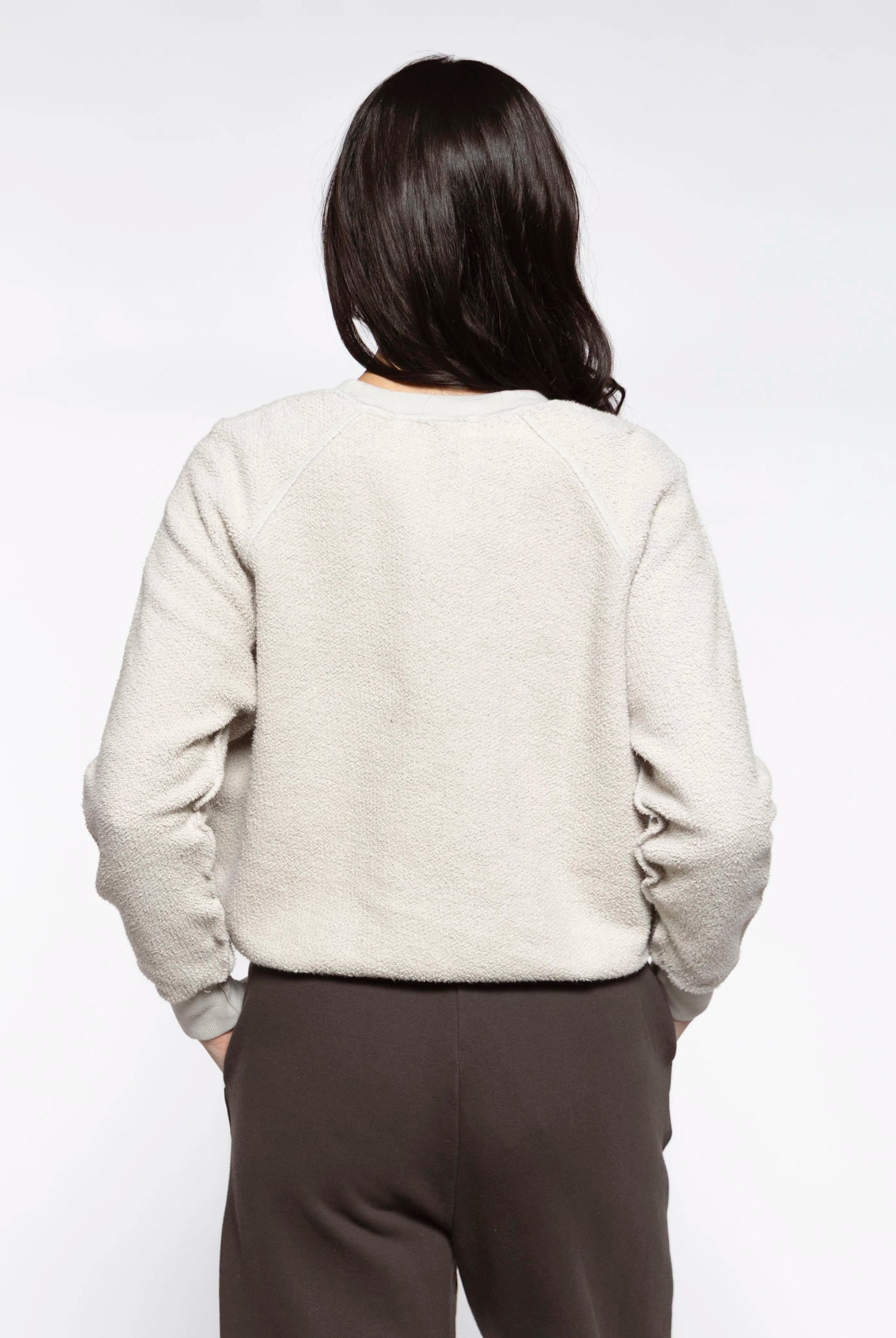 swatch_Silver ziggy reverse fleece sweatshirt