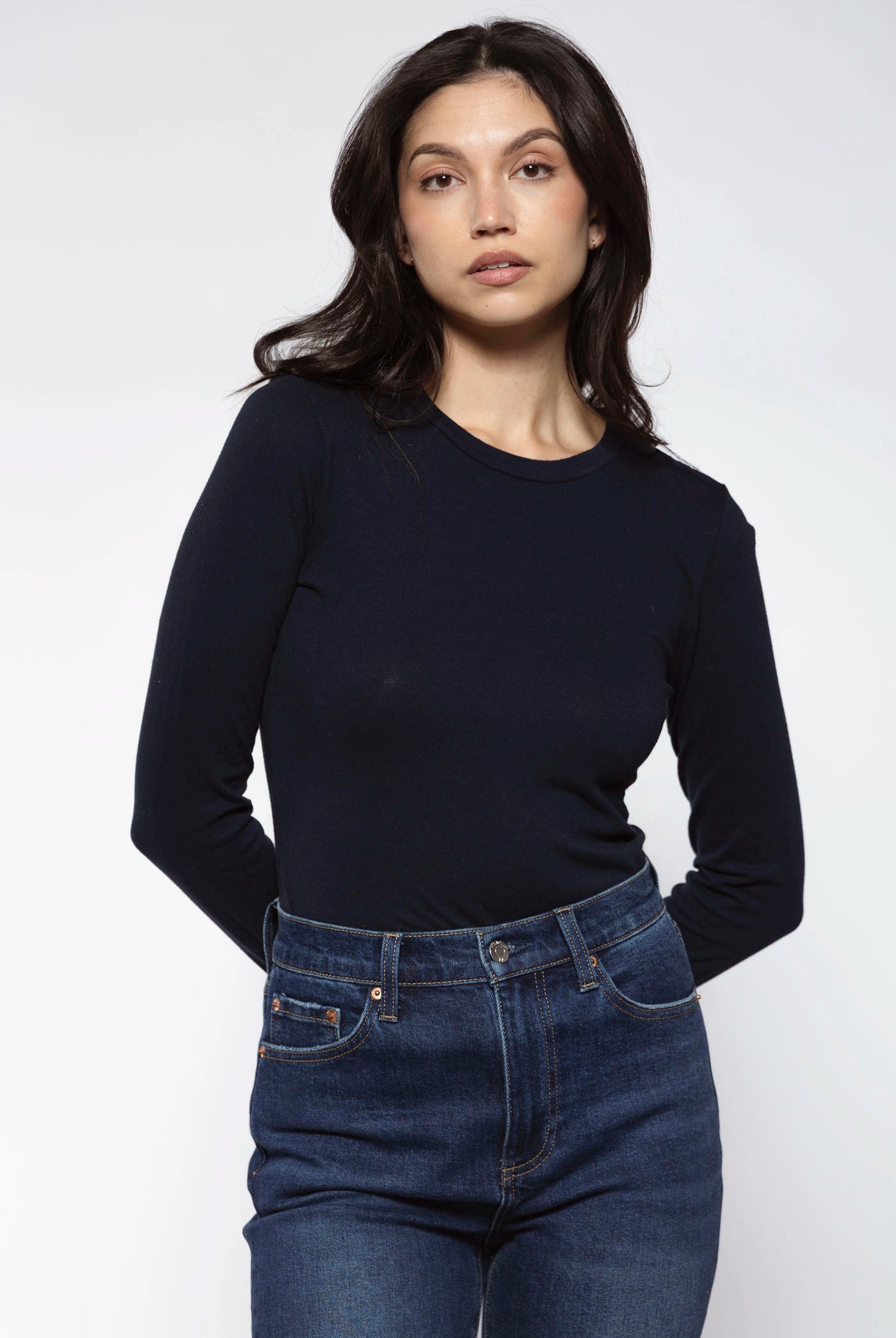 swatch_Navy jamie long sleeve tshirt