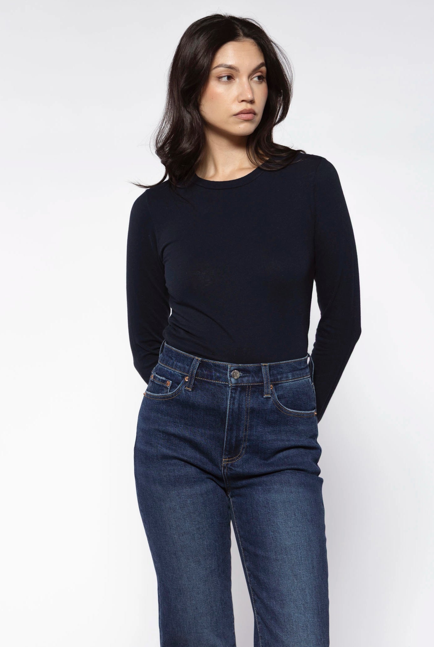 swatch_Navy jamie long sleeve tshirt