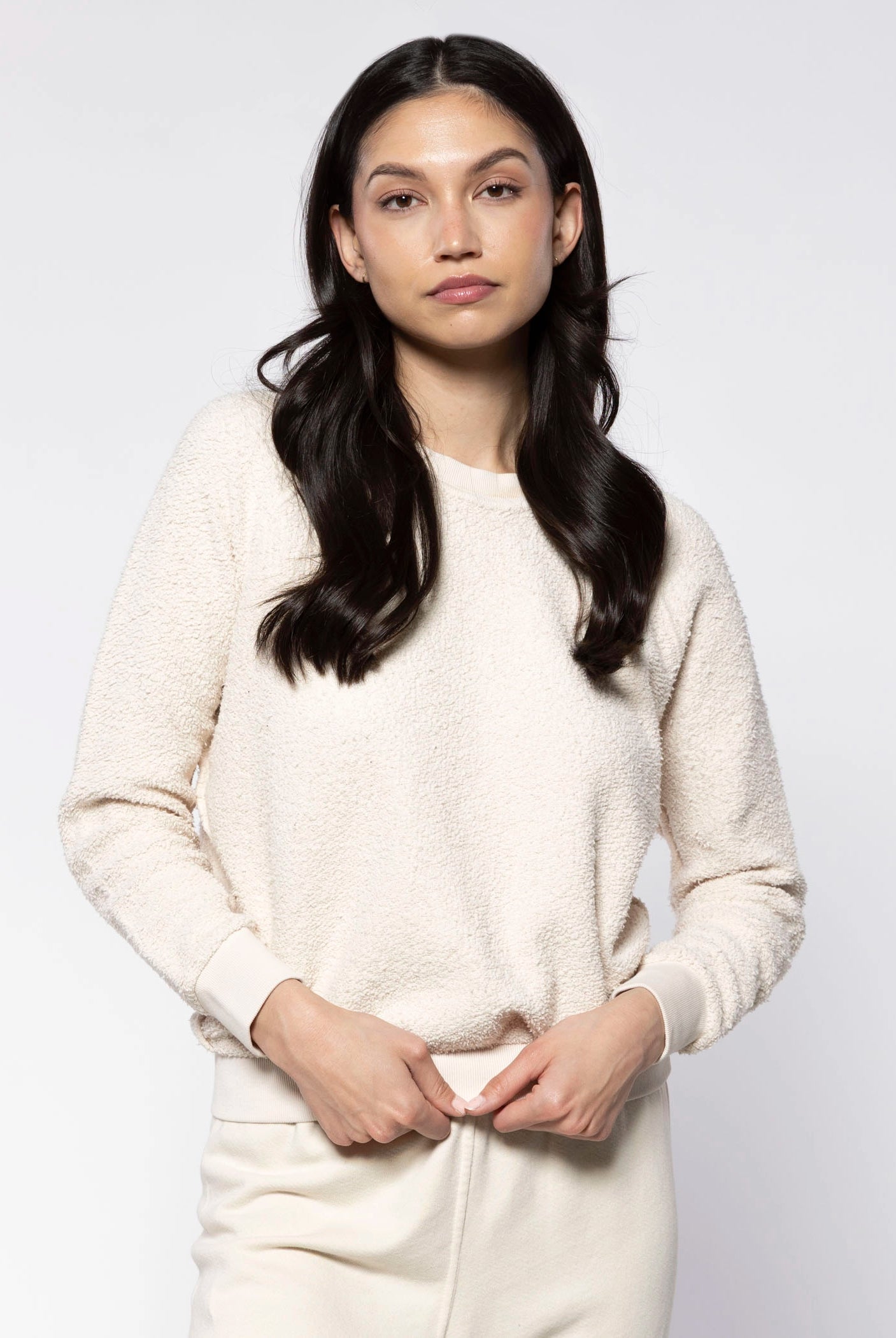 swatch_Sugar ziggy reverse fleece sweatshirt