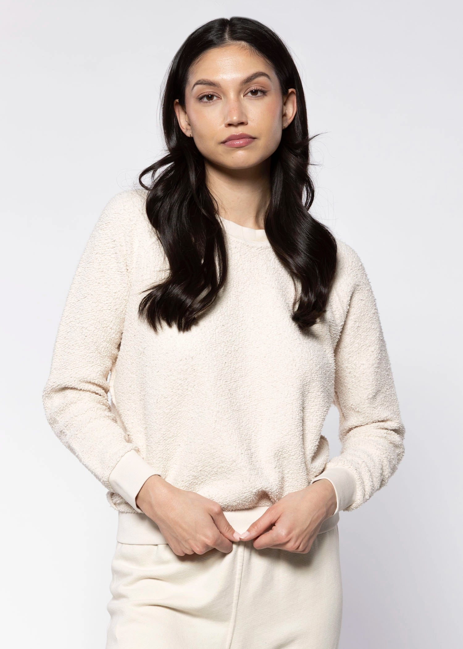 swatch_Sugar ziggy reverse fleece sweatshirt