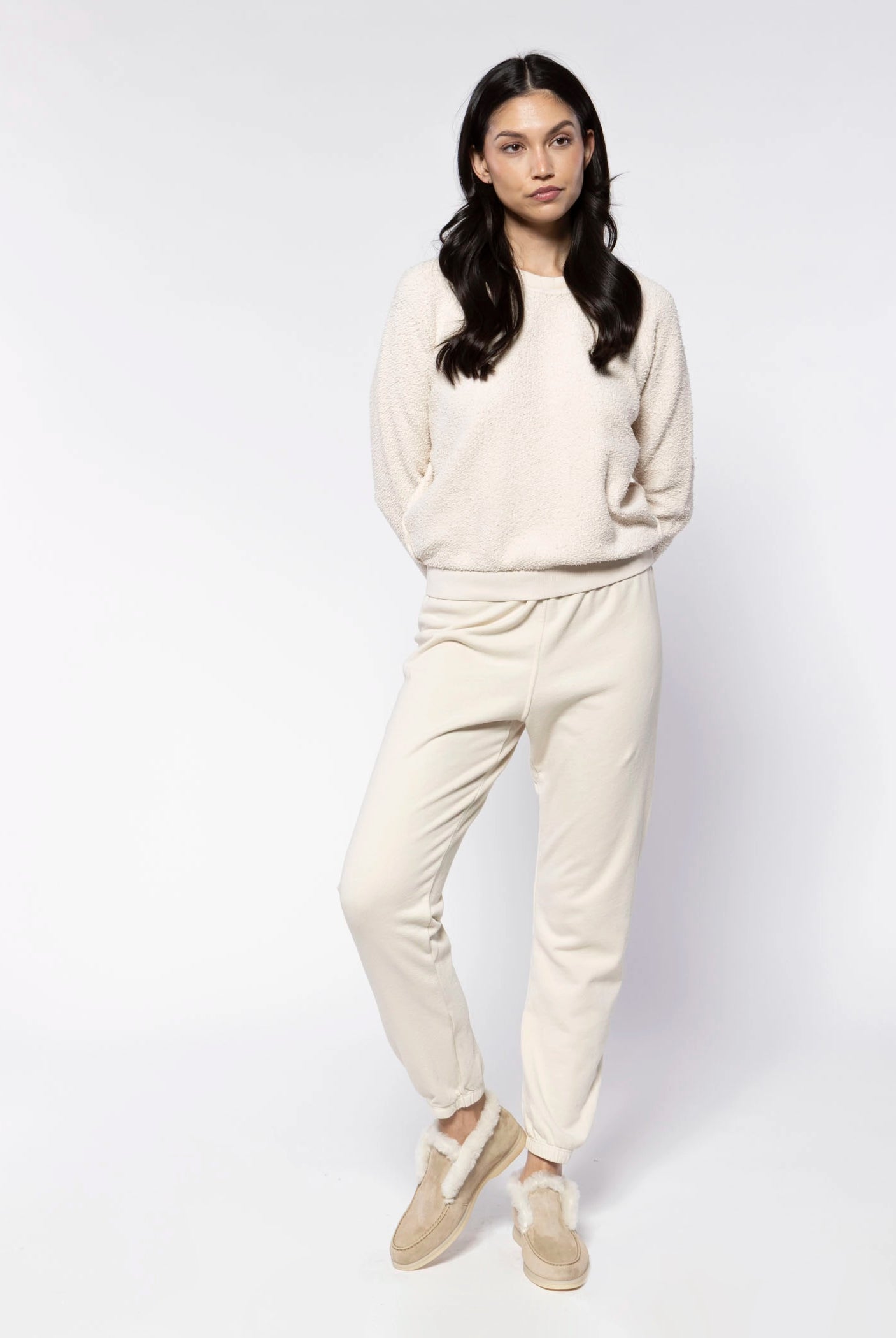 swatch_Sugar ziggy reverse fleece sweatshirt