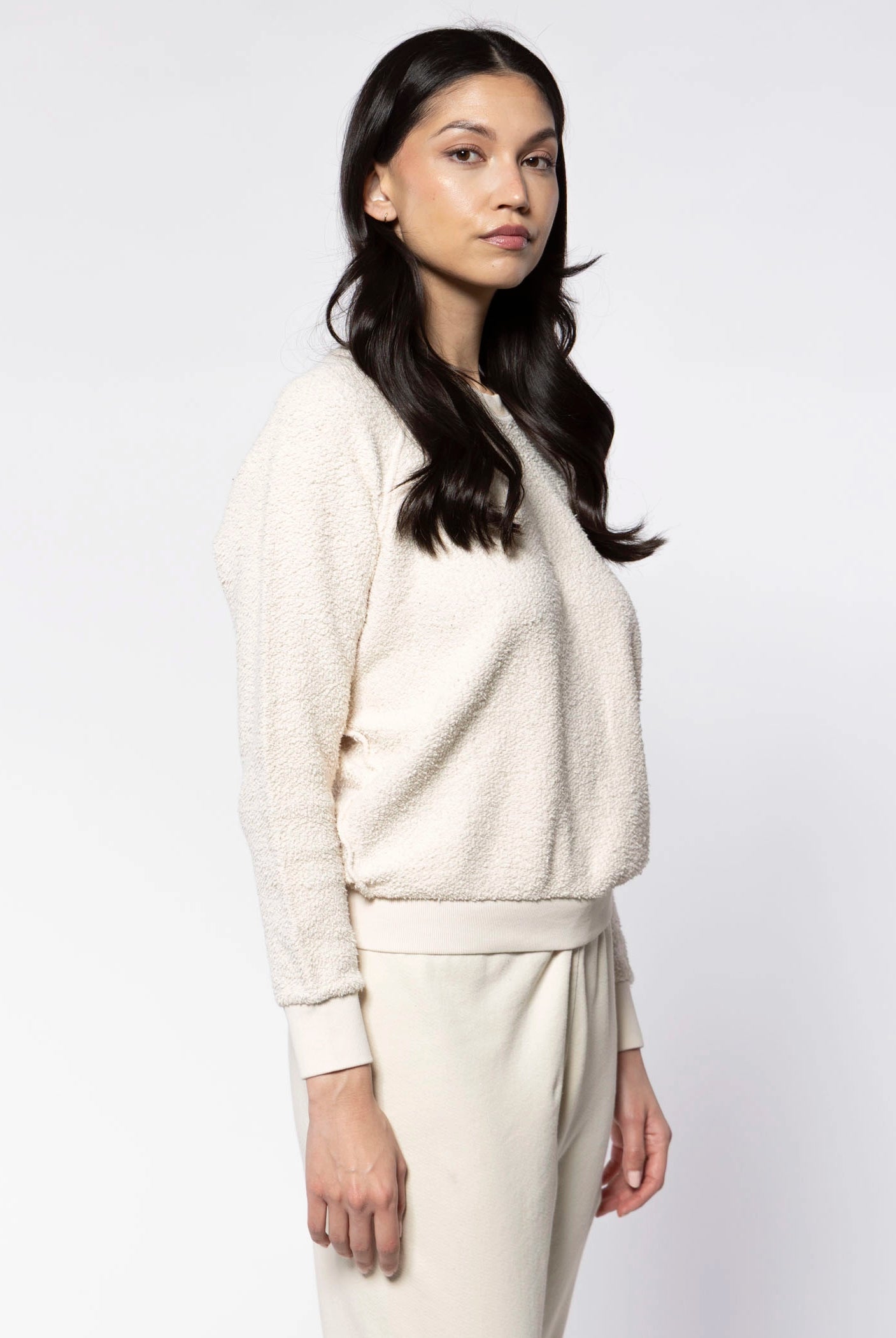 swatch_Sugar ziggy reverse fleece sweatshirt