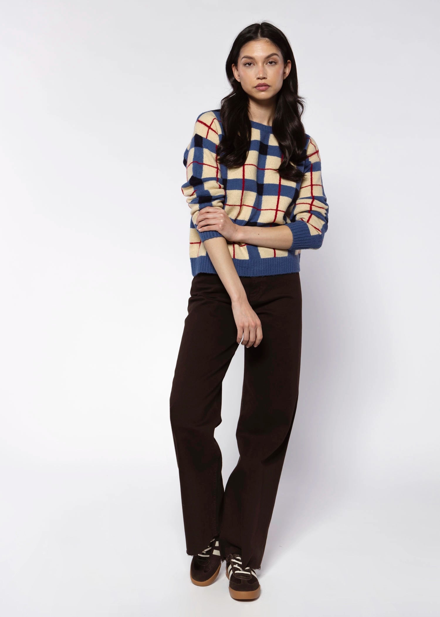 swatch_Navy Multi crewneck sweaters