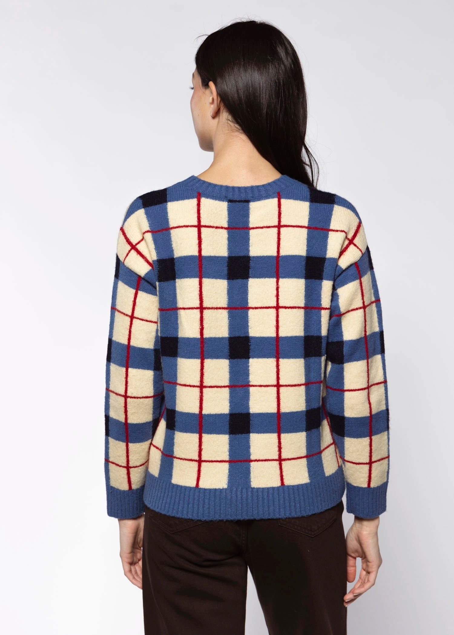 swatch_Navy Multi crewneck sweaters