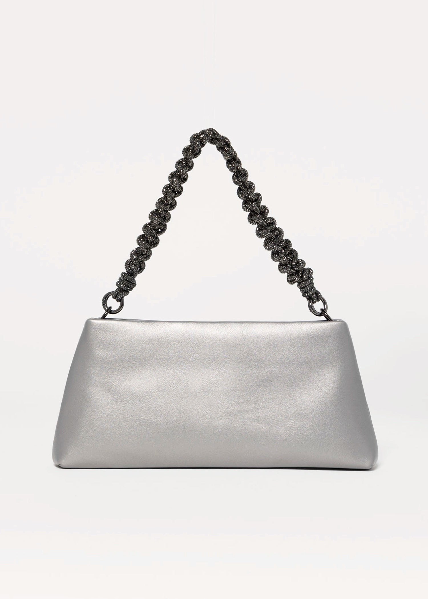 swatch_Silver crystal handle bag