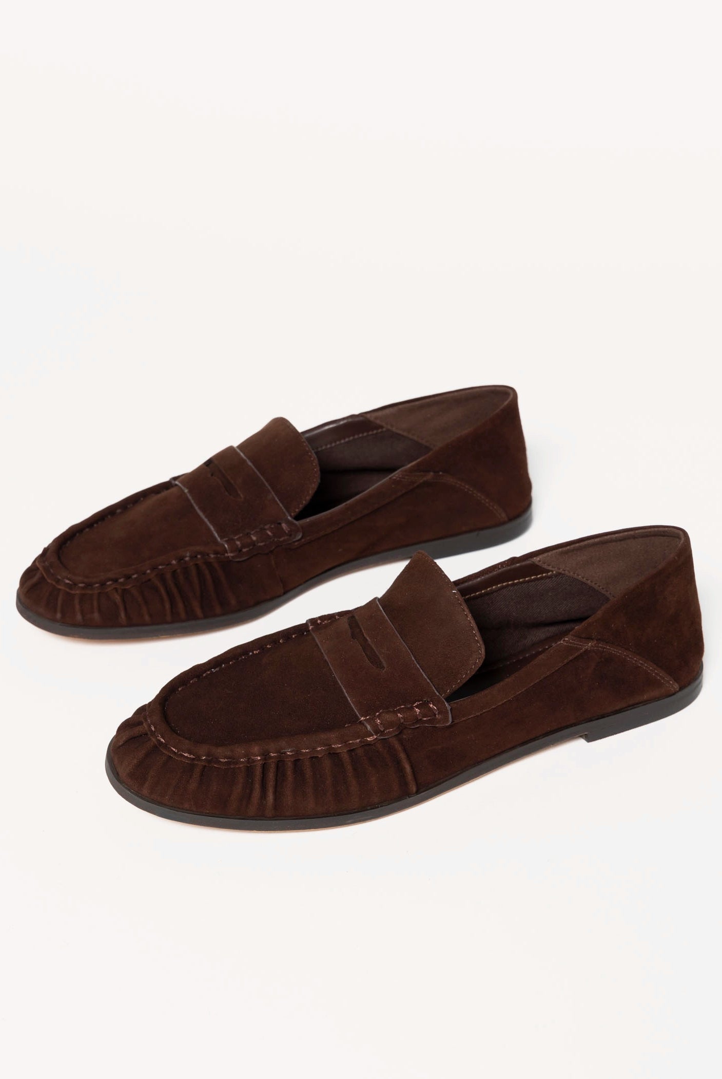 swatch_Chocolate Suede stewart loafer shoes