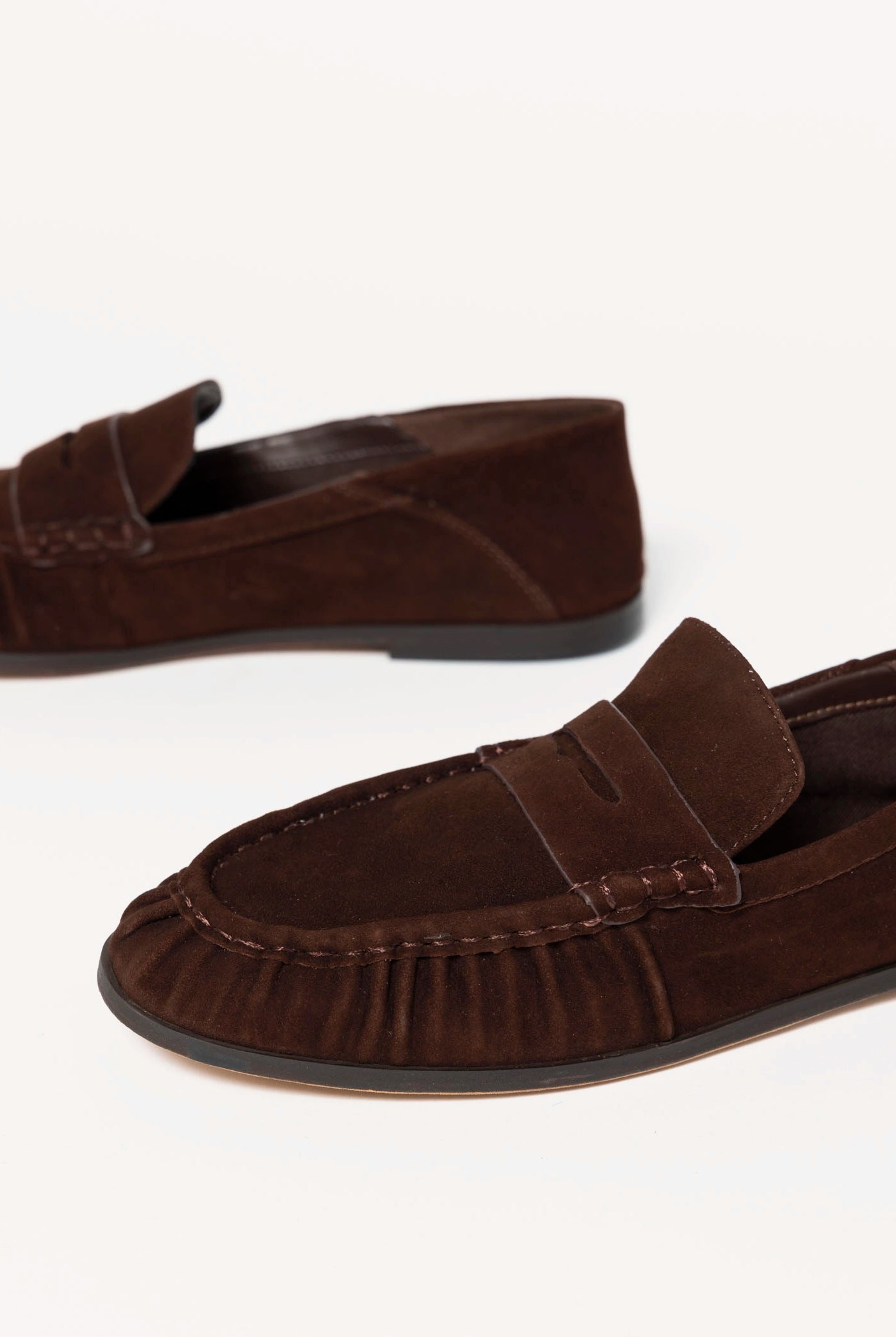 swatch_Chocolate Suede stewart loafer shoes