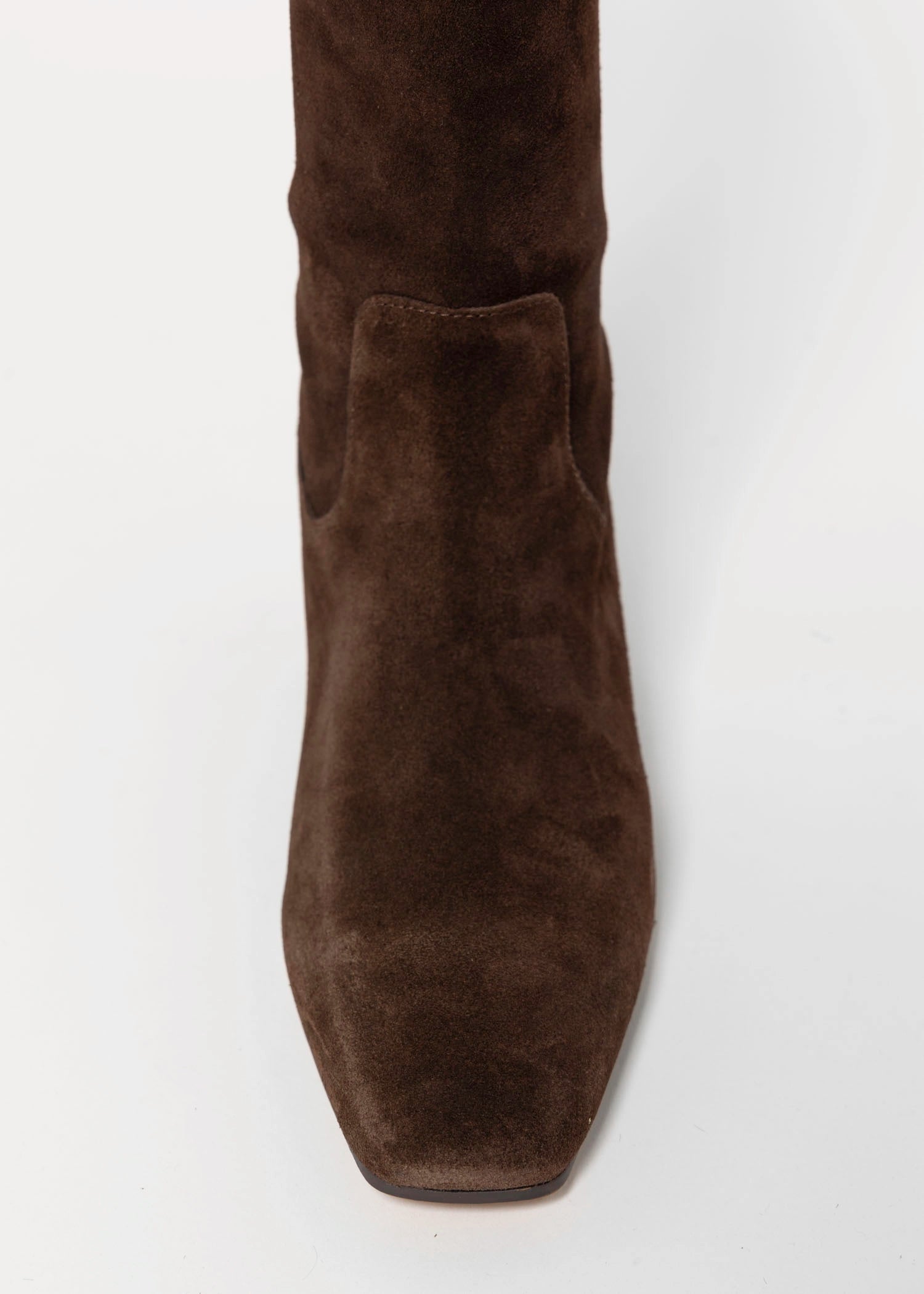 swatch_Brown Suede dantelle knee high boots