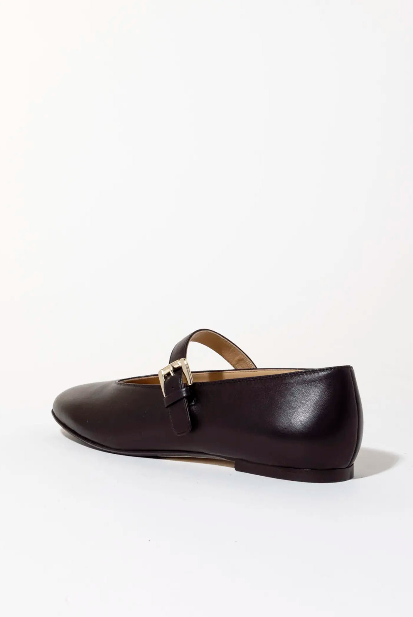 swatch_black leather leather mary jane flat shoes