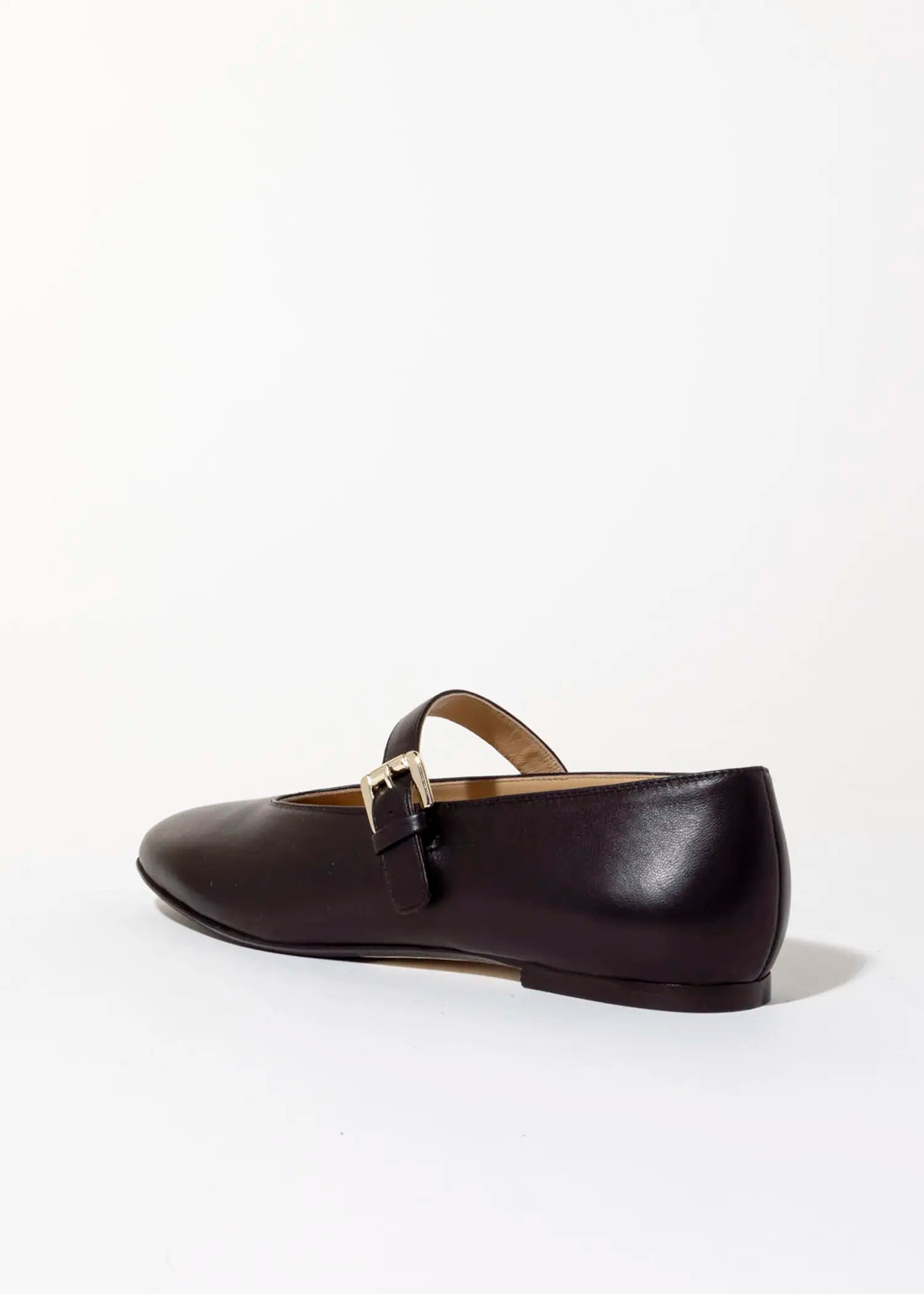 swatch_black leather leather mary jane flat shoes