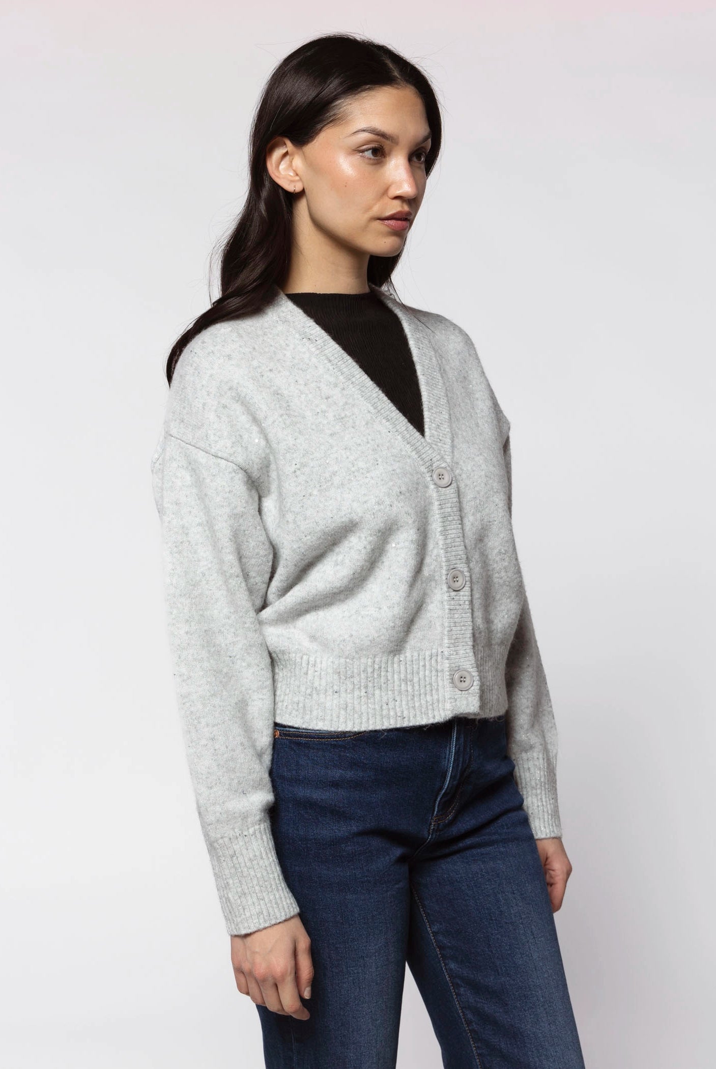 swatch_Grey Sparkle shimmer cardigan