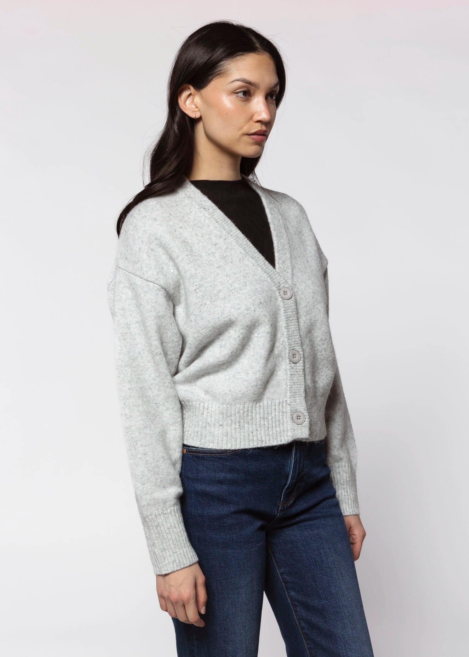 swatch_Grey Sparkle shimmer cardigan