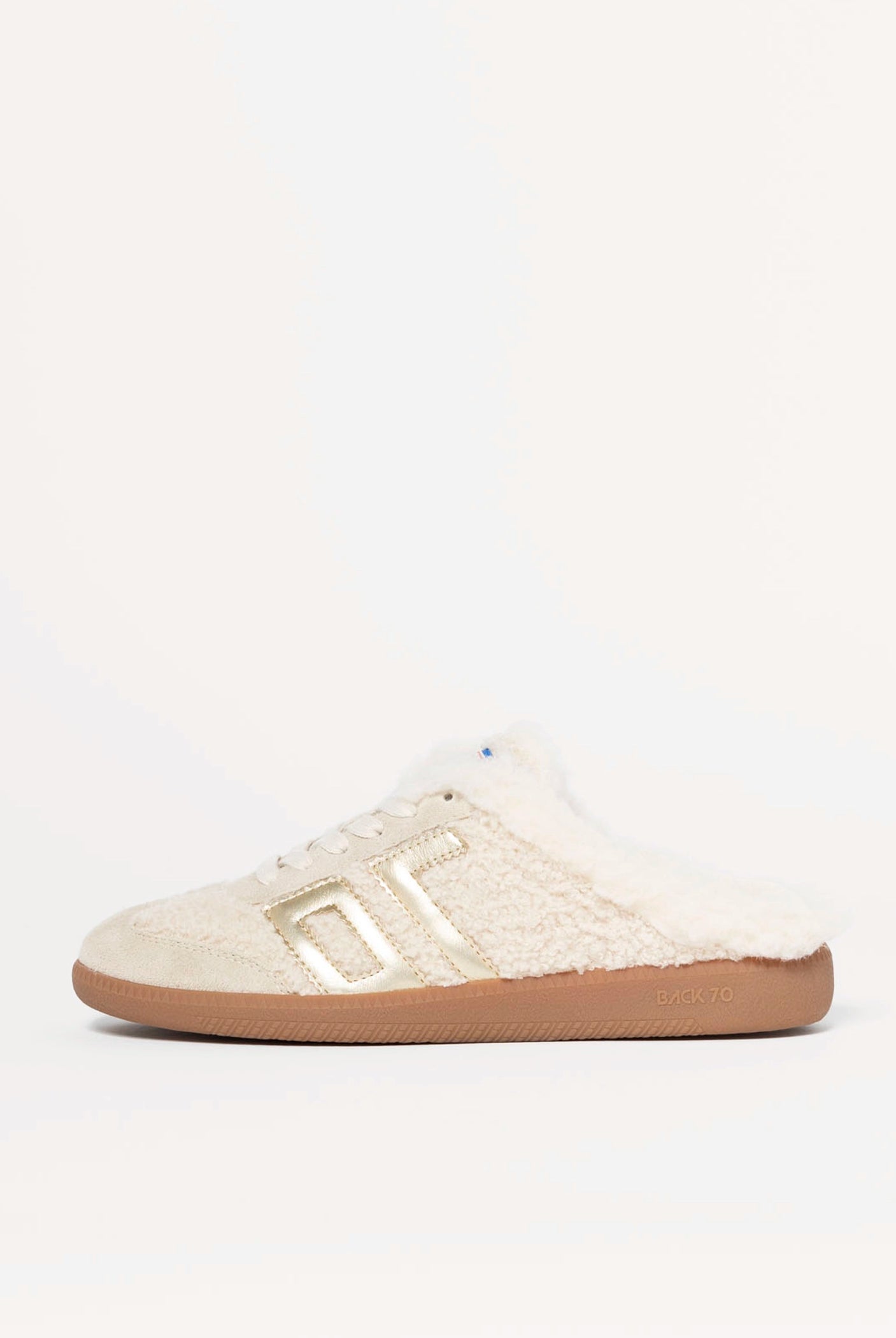 swatch_Butter/Gold shearling teddy sneaker