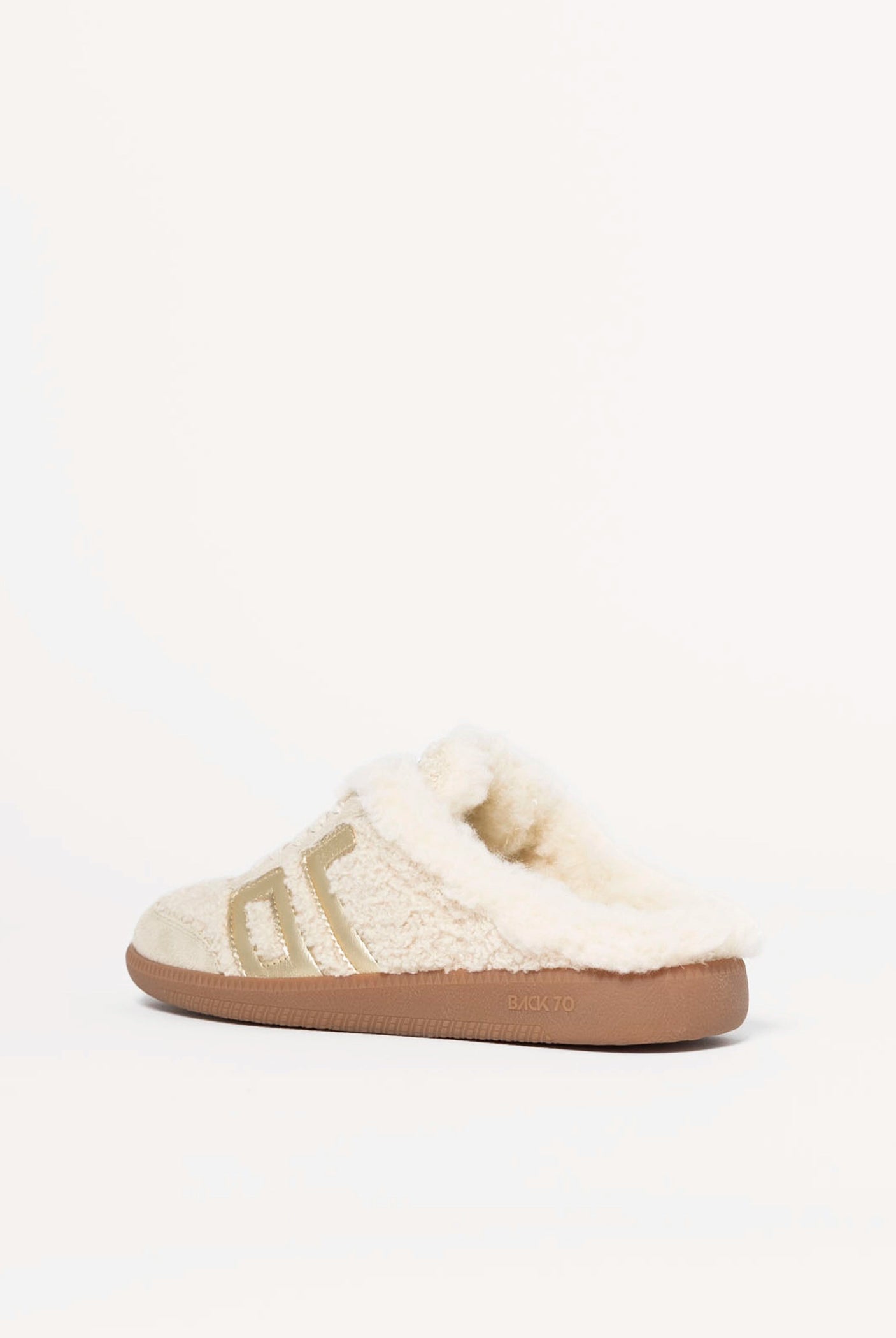swatch_Butter/Gold shearling teddy sneaker