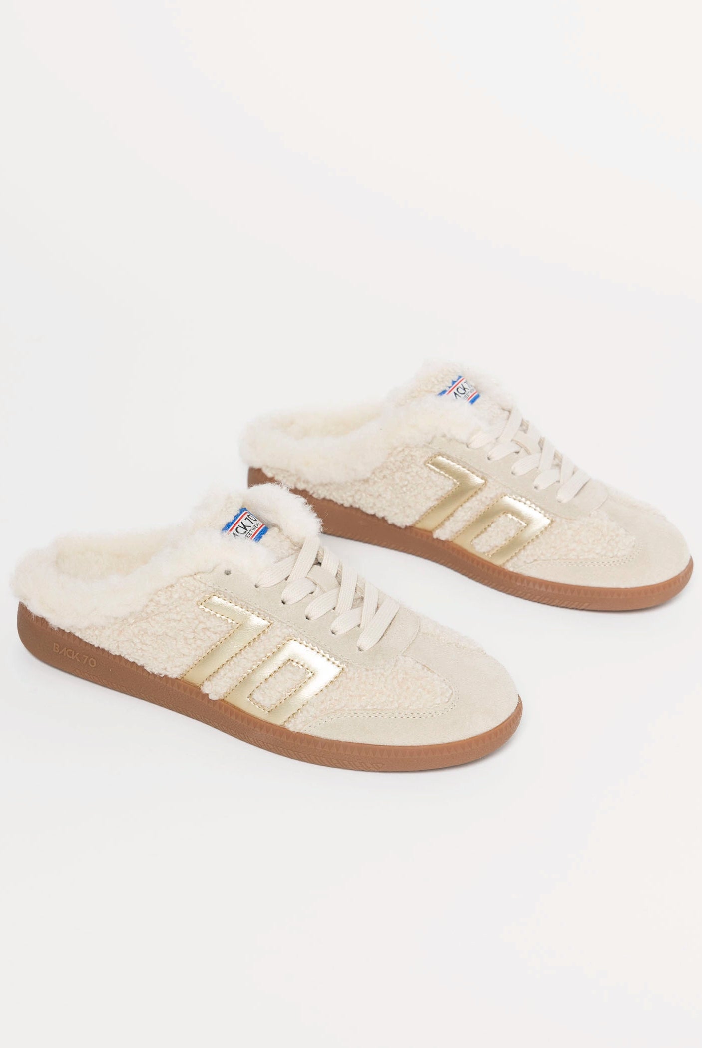 swatch_Butter/Gold shearling teddy sneaker