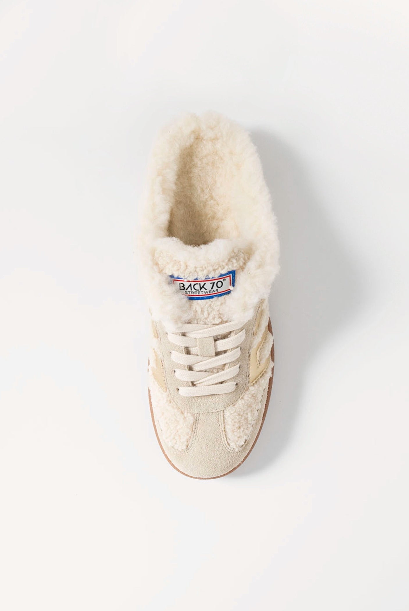 swatch_Butter/Gold shearling teddy sneaker