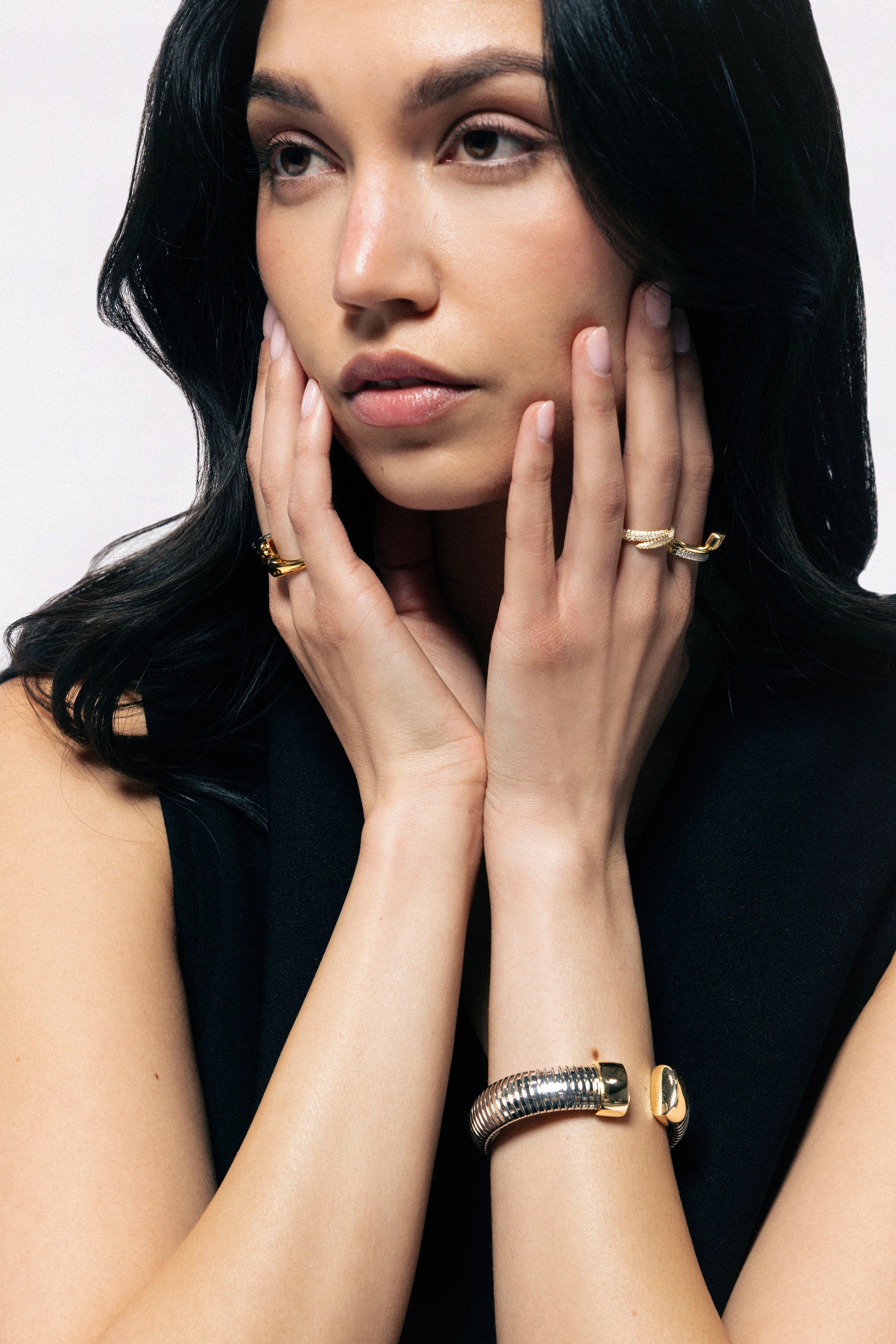 swatch_Silver/Gold open cuff bracelets