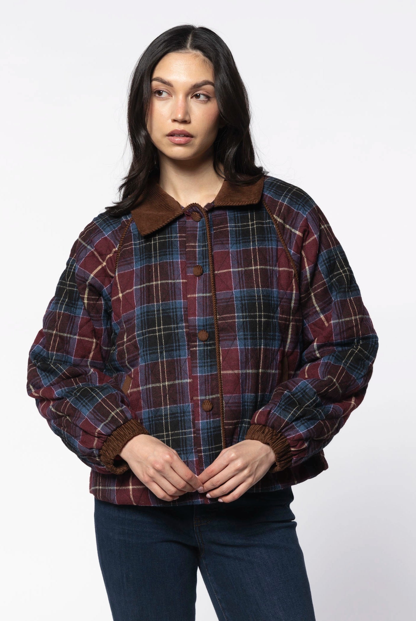 swatch_Multi plaid quilted jacket