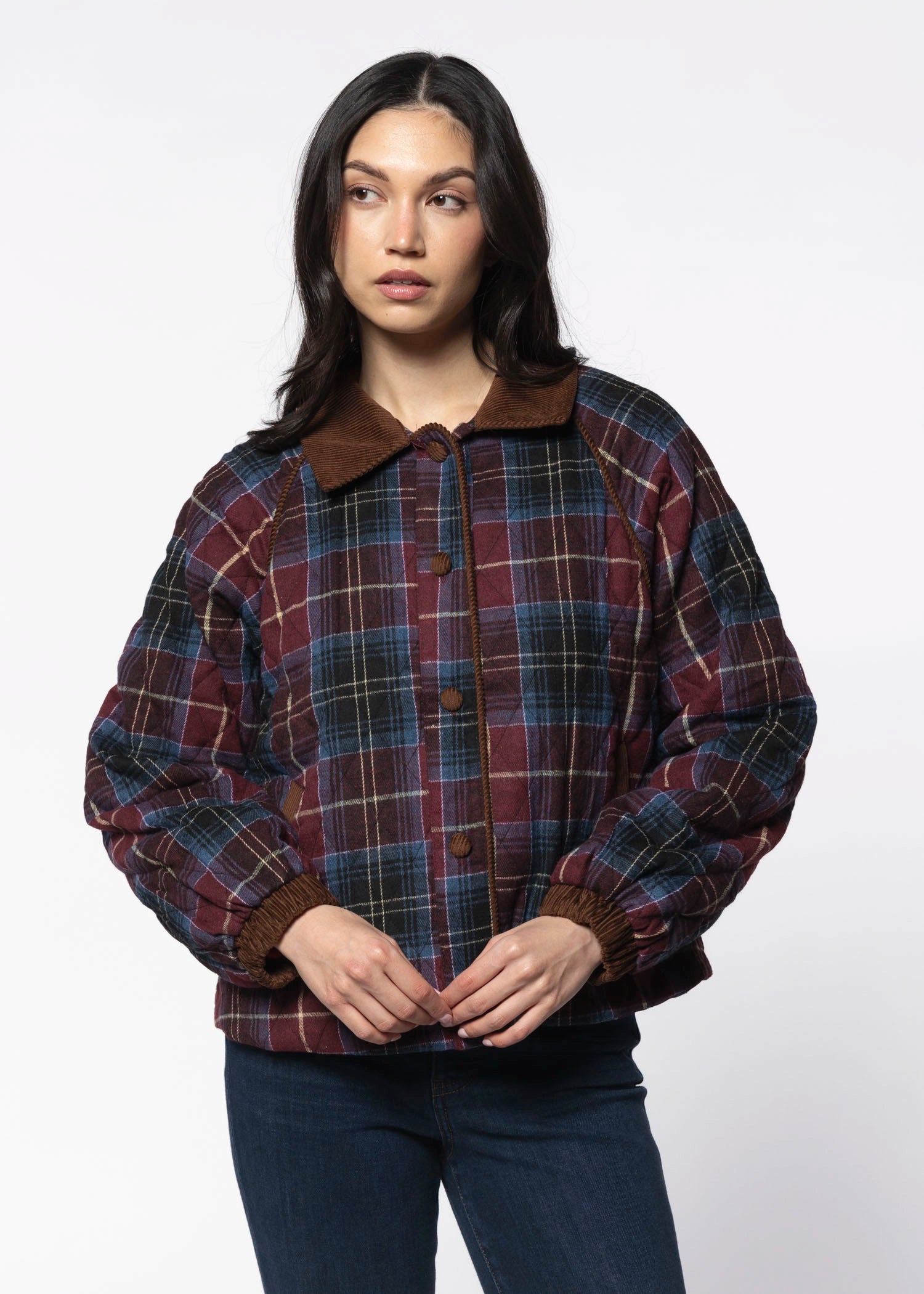 swatch_Multi plaid quilted jacket