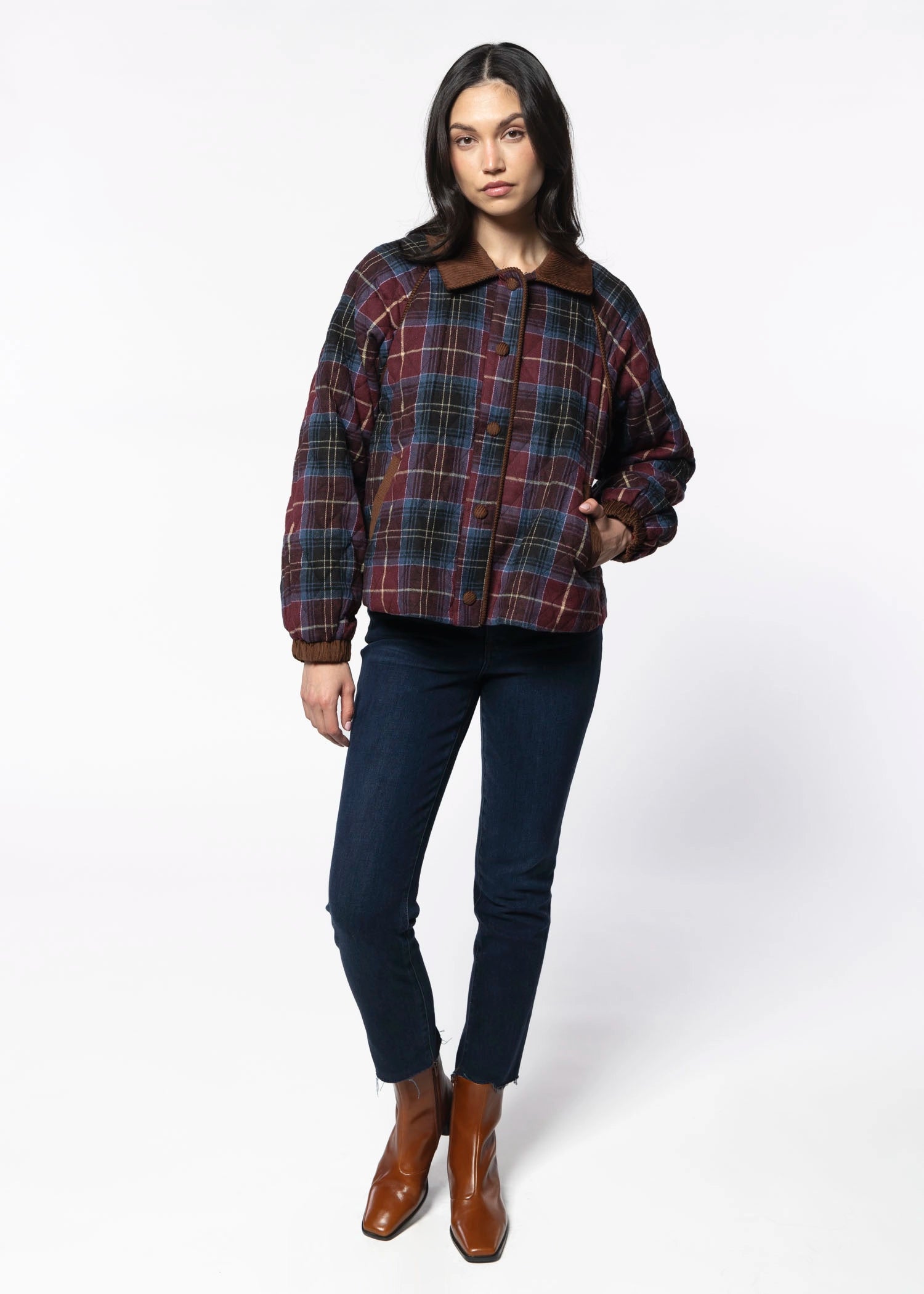 swatch_Multi plaid quilted jacket