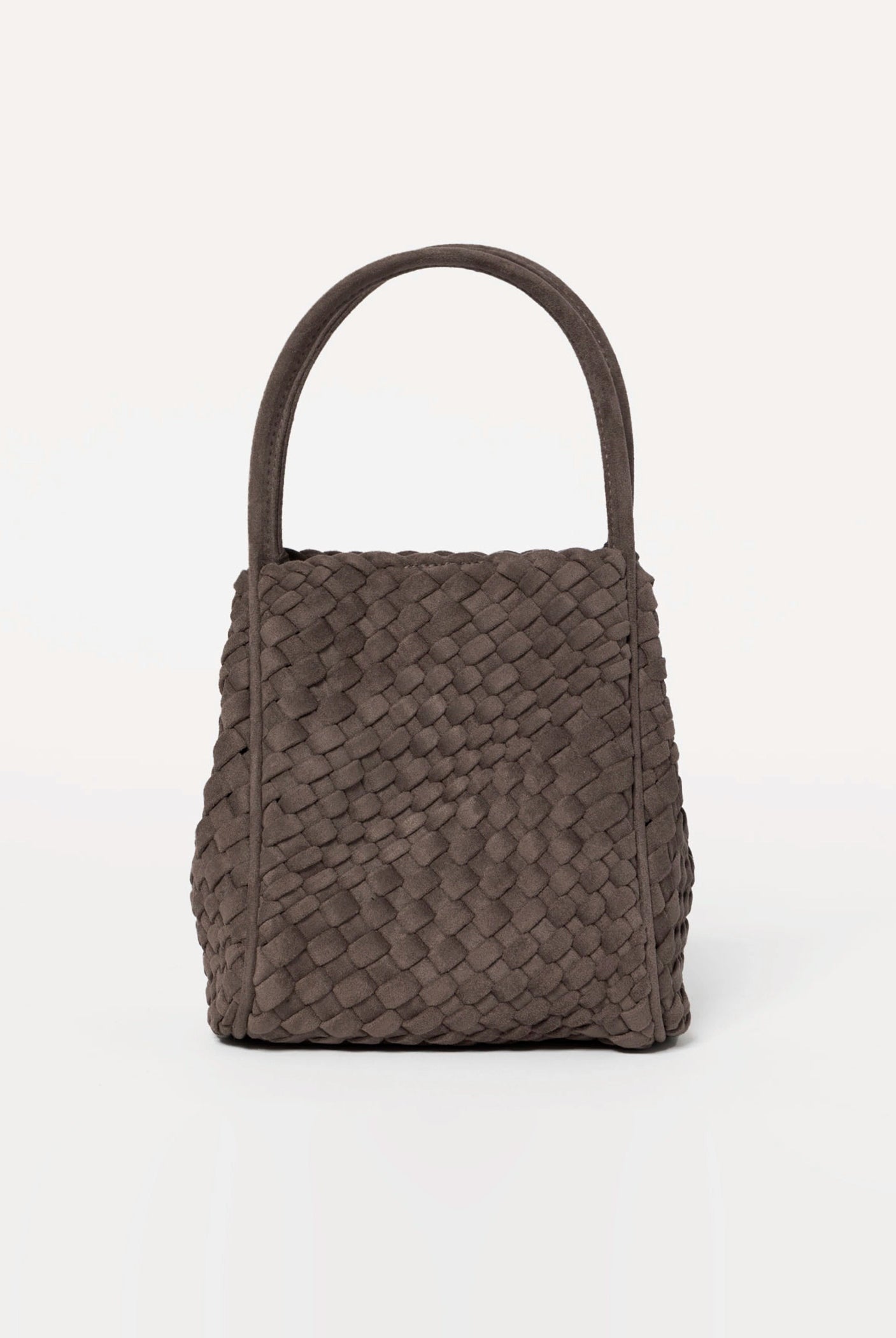 swatch_Brown hollace woven suede bag