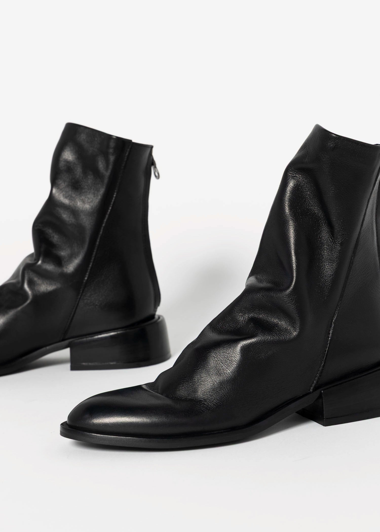 swatch_BlackLeather ankle boot