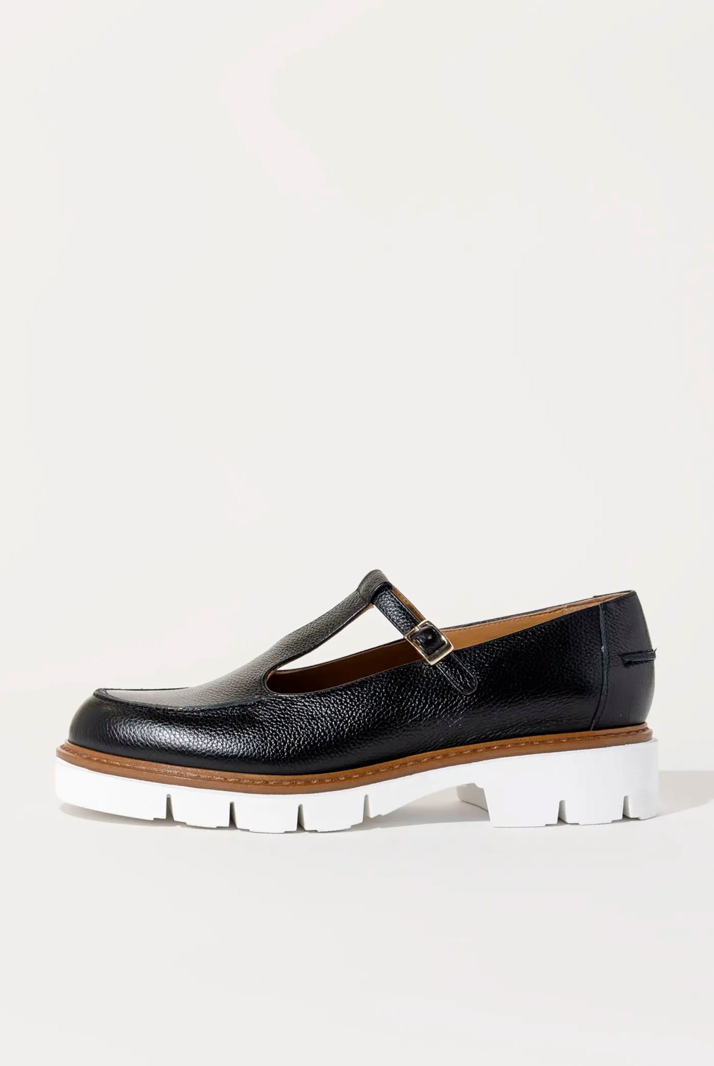 swatch_black leather olga mary jane flat shoes