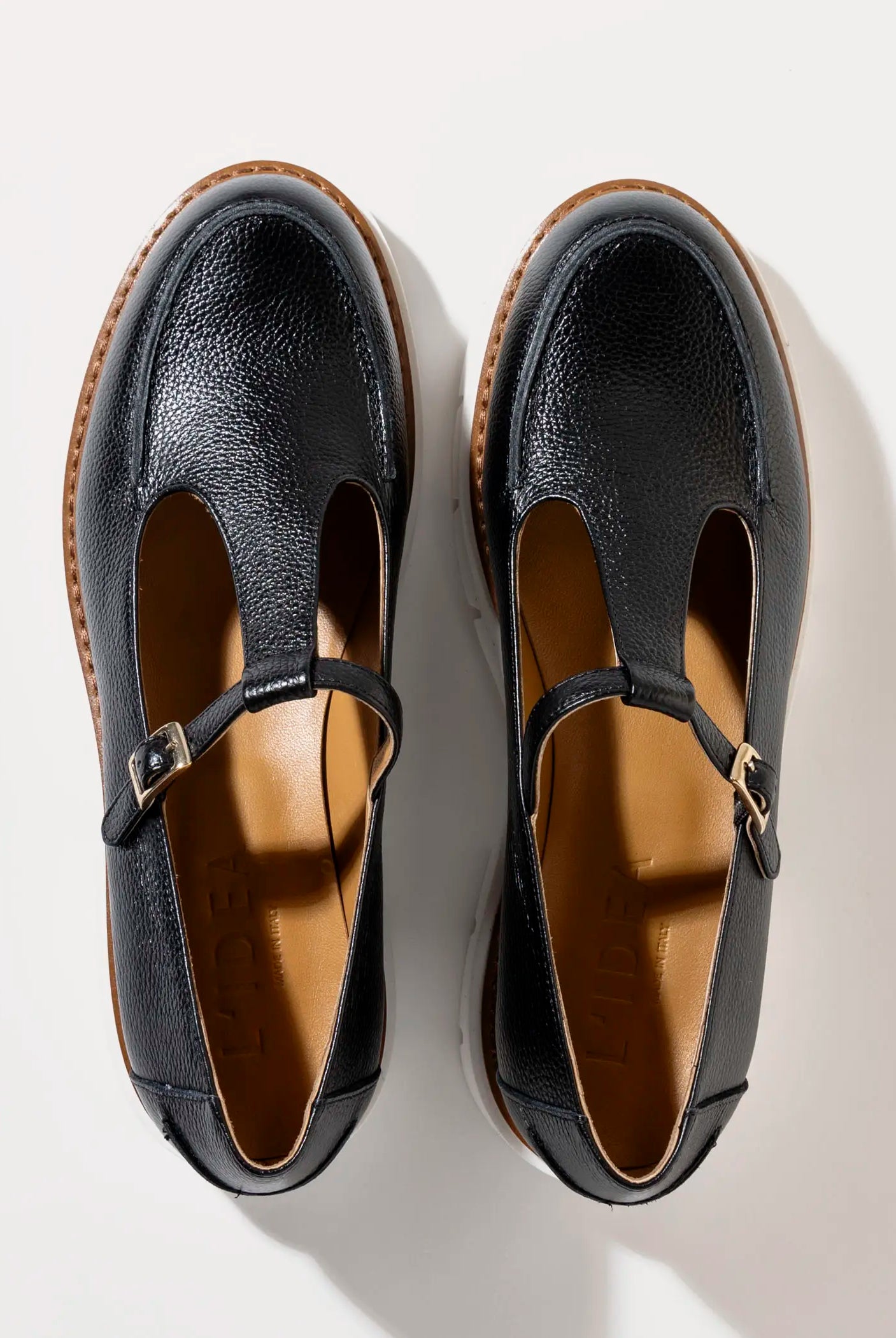 swatch_black leather olga mary jane flat shoes