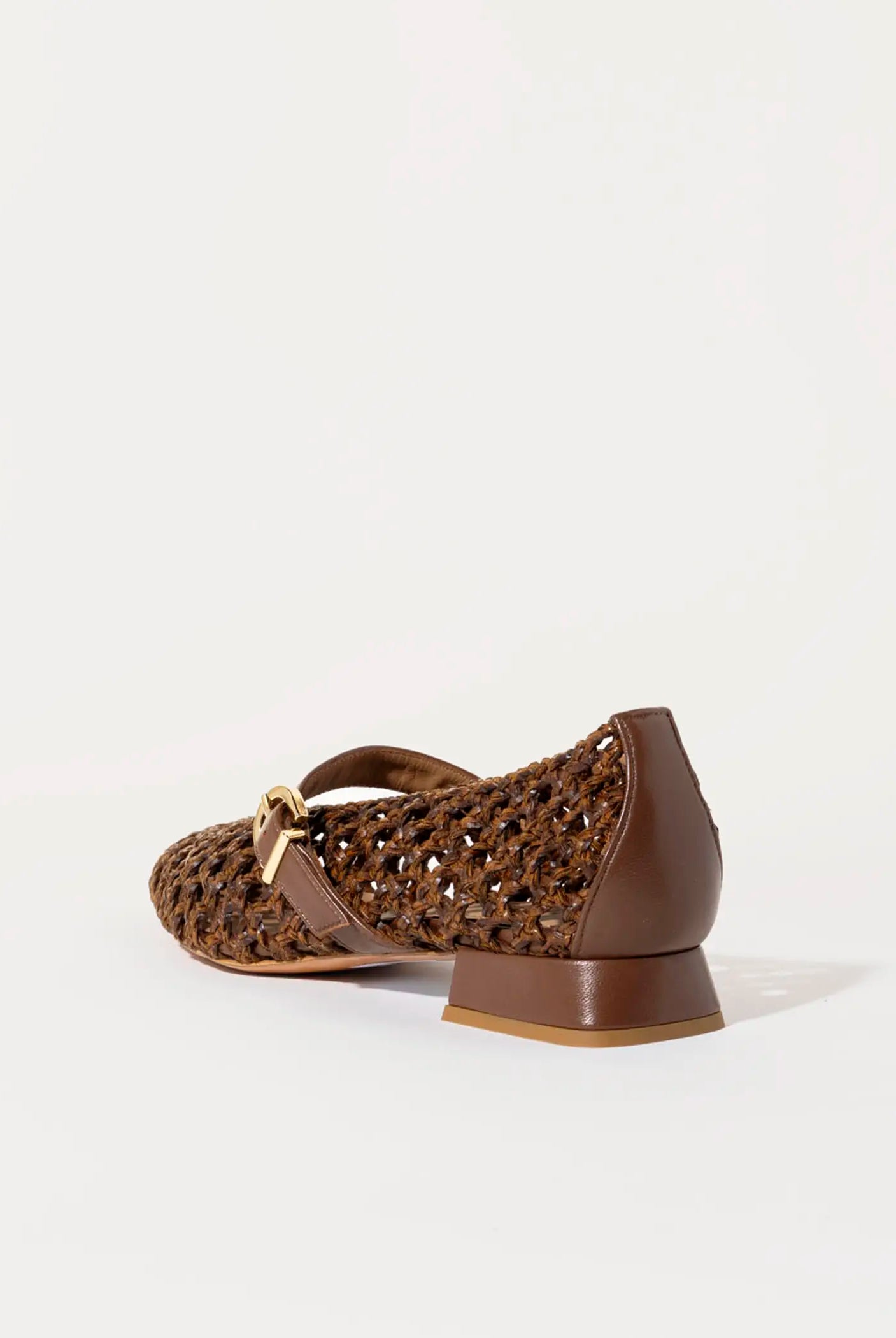 swatch_brown leather mia woven mary jane flat shoes