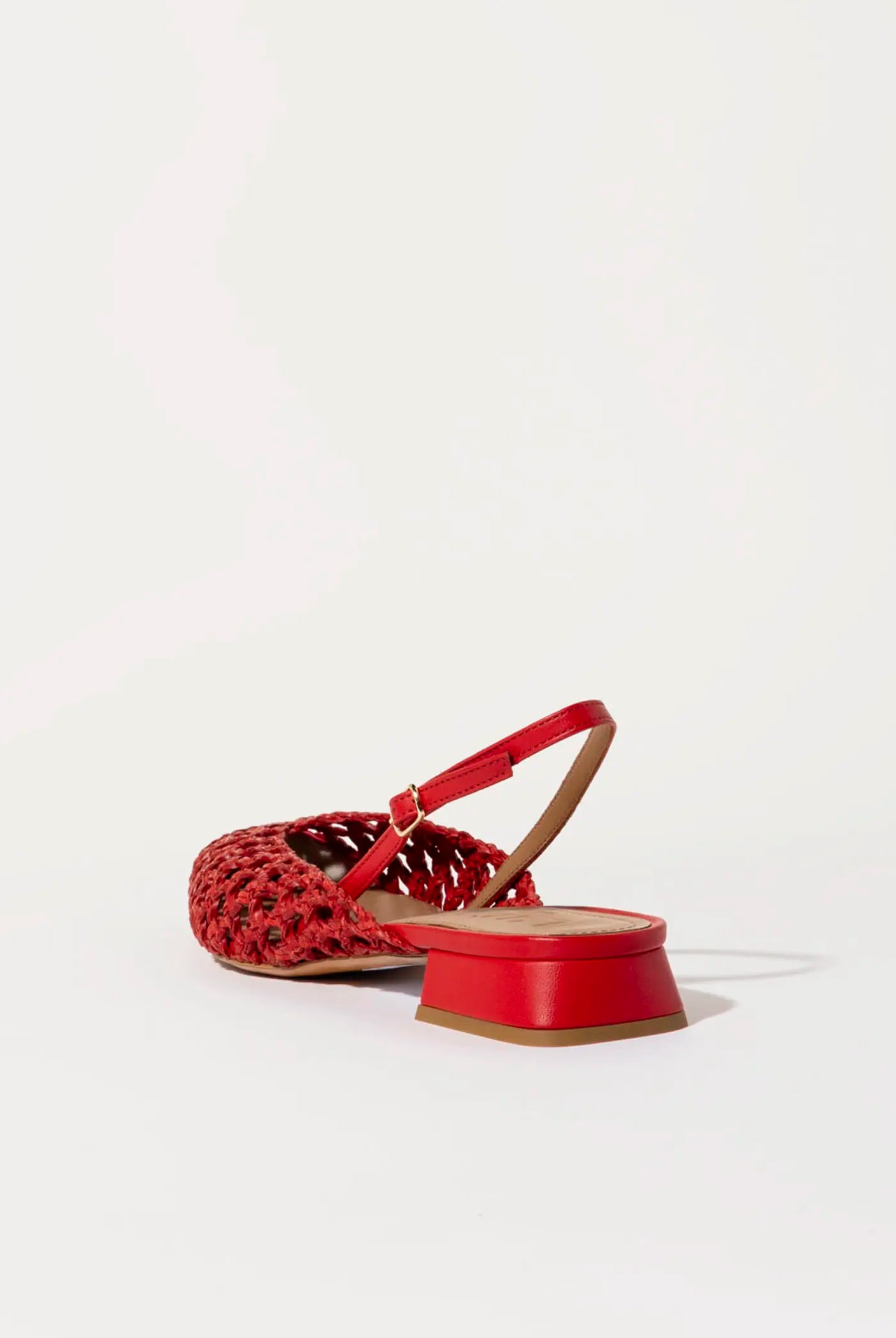 swatch_red leather lussy woven slingback flat shoes