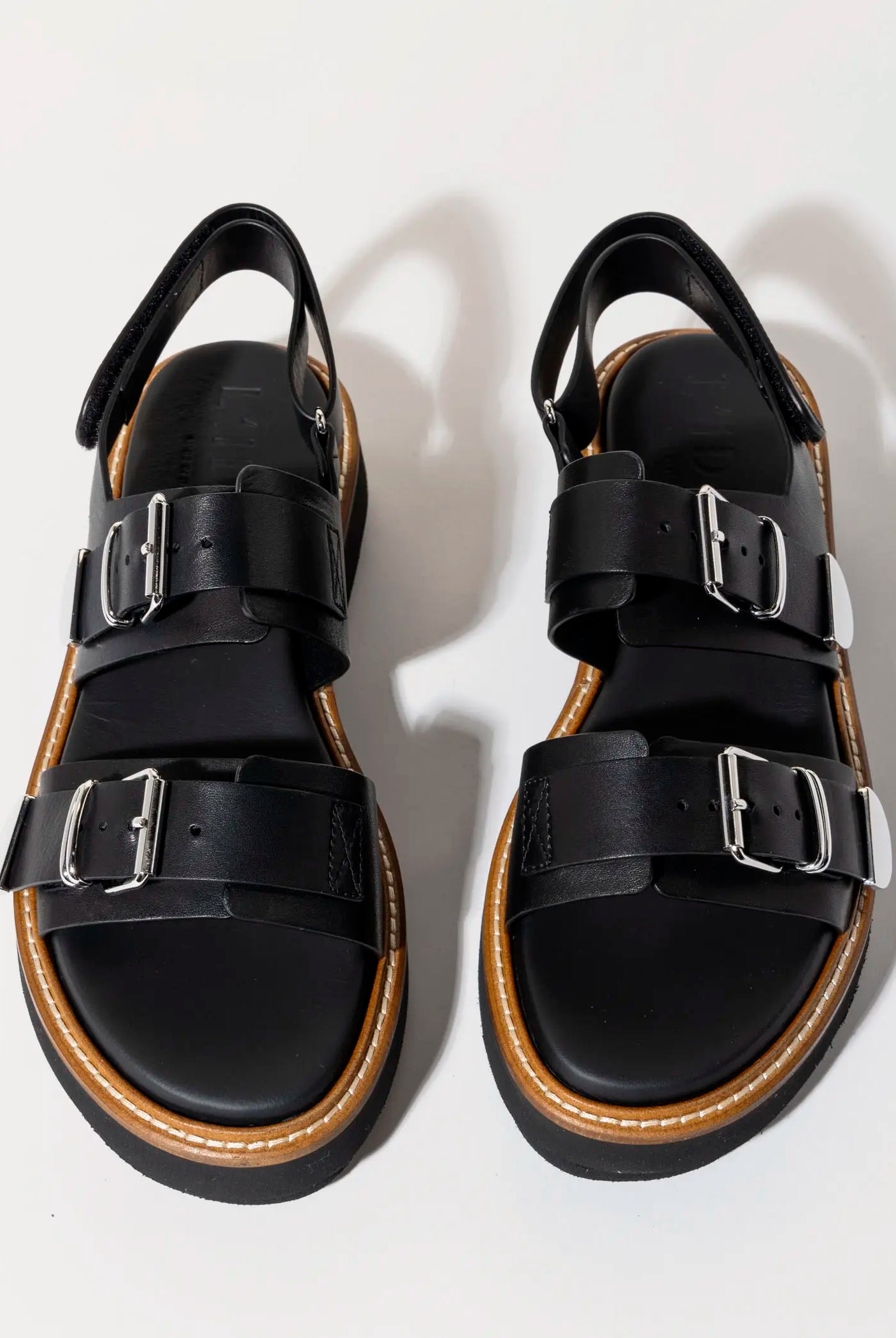 swatch_black leather comfort leather sandal platform sandals