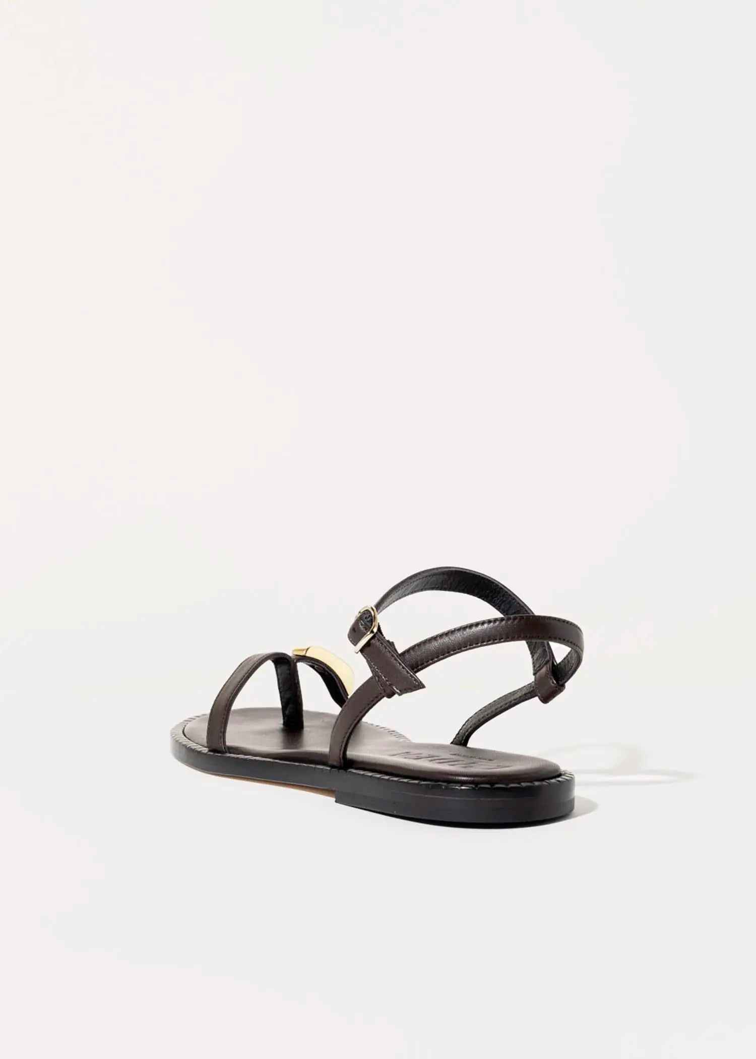 swatch_dark brown leather leather toe ring sandal flat sandals