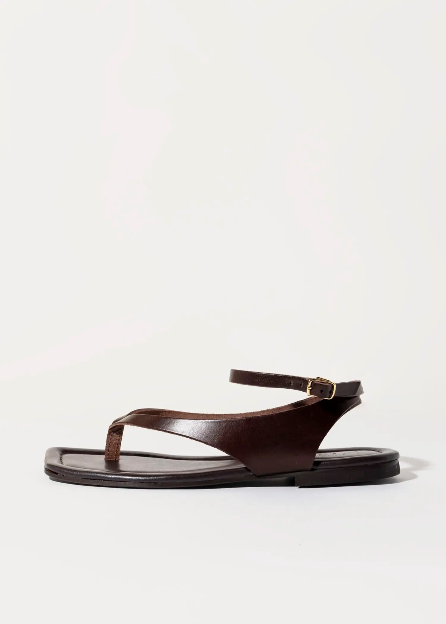 swatch_dark brown leather flat thong sandal flat sandals