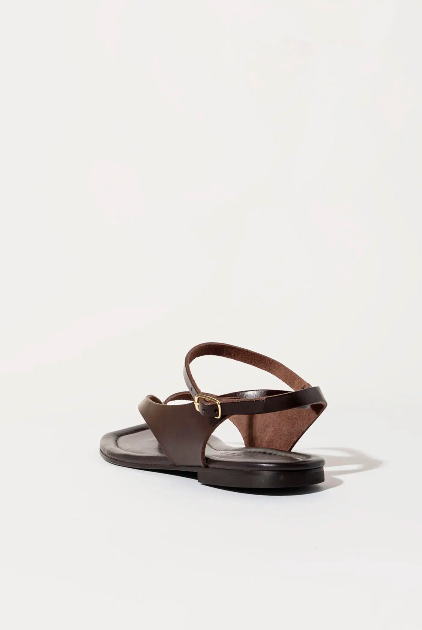 swatch_dark brown leather flat thong sandal flat sandals