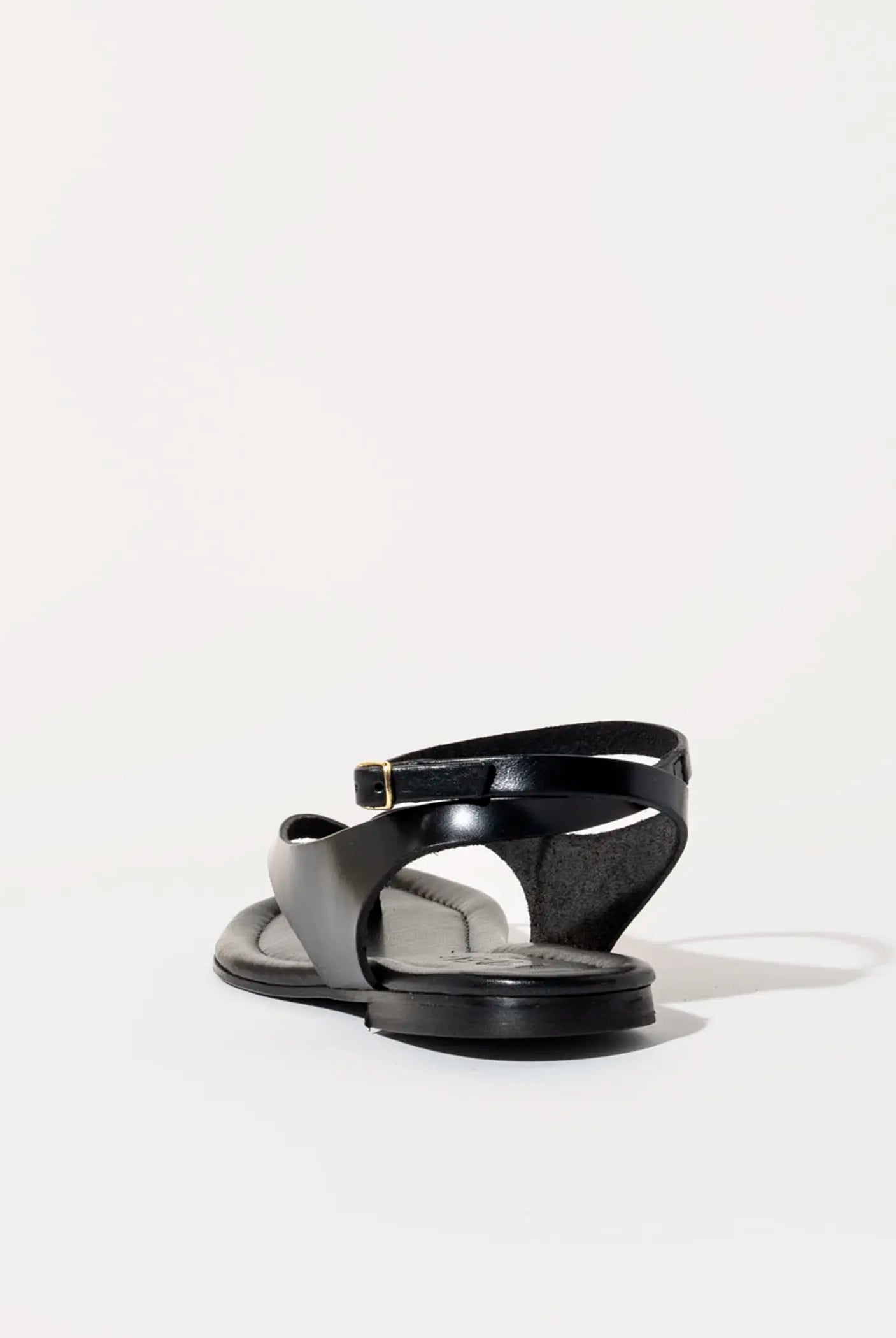 swatch_black leather flat thong sandal flat sandals