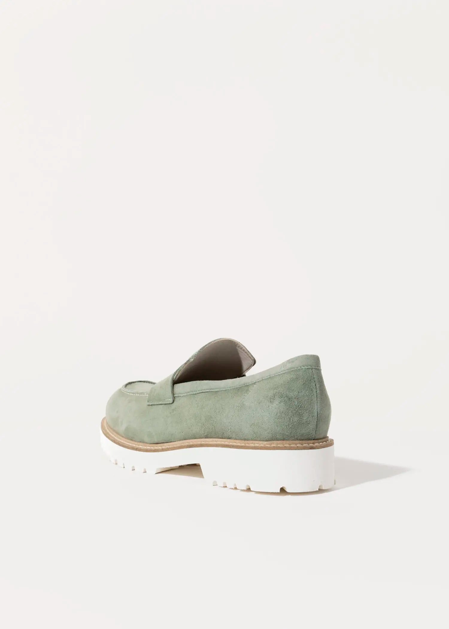 swatch_sage suede suede penny loafer flat shoes