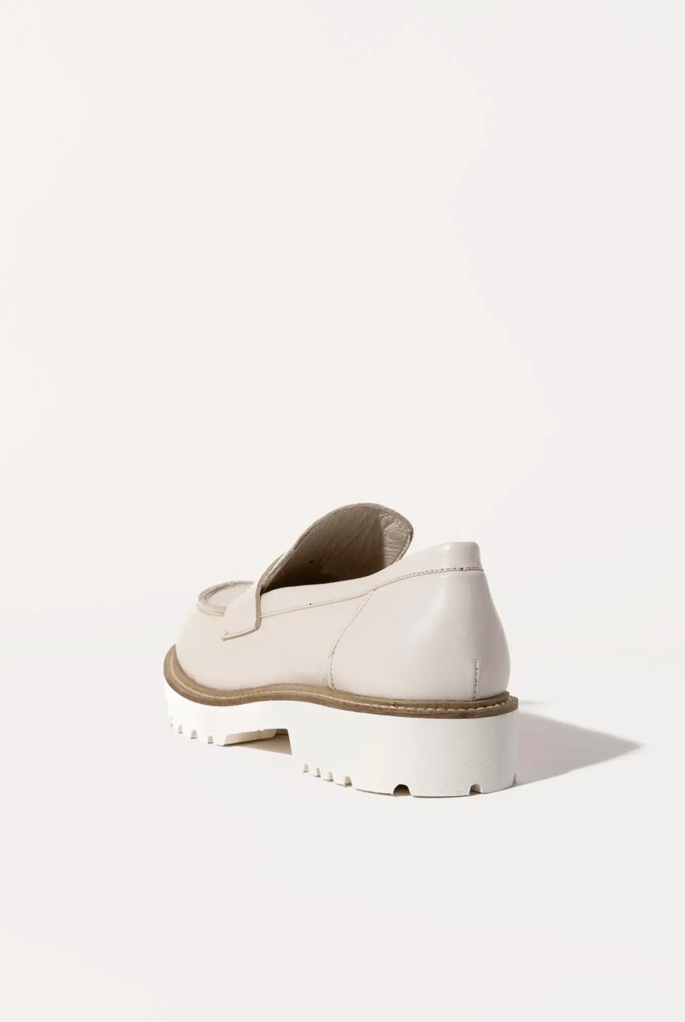 swatch_ecru leather leather penny loafer flat shoes
