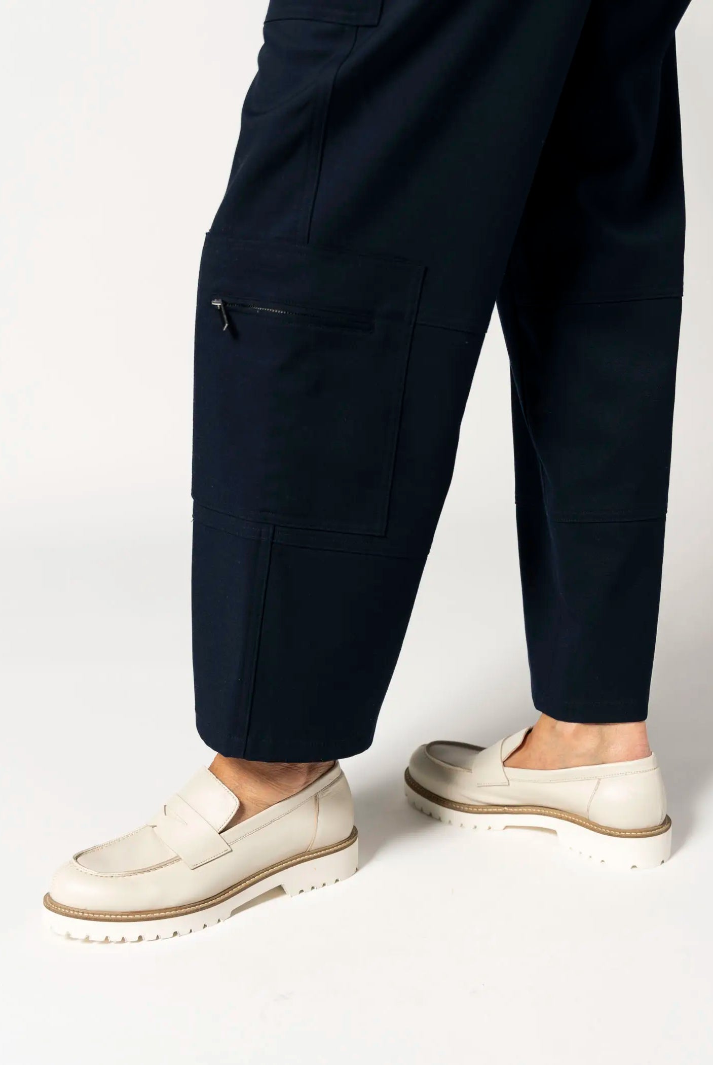 swatch_ecru leather leather penny loafer flat shoes