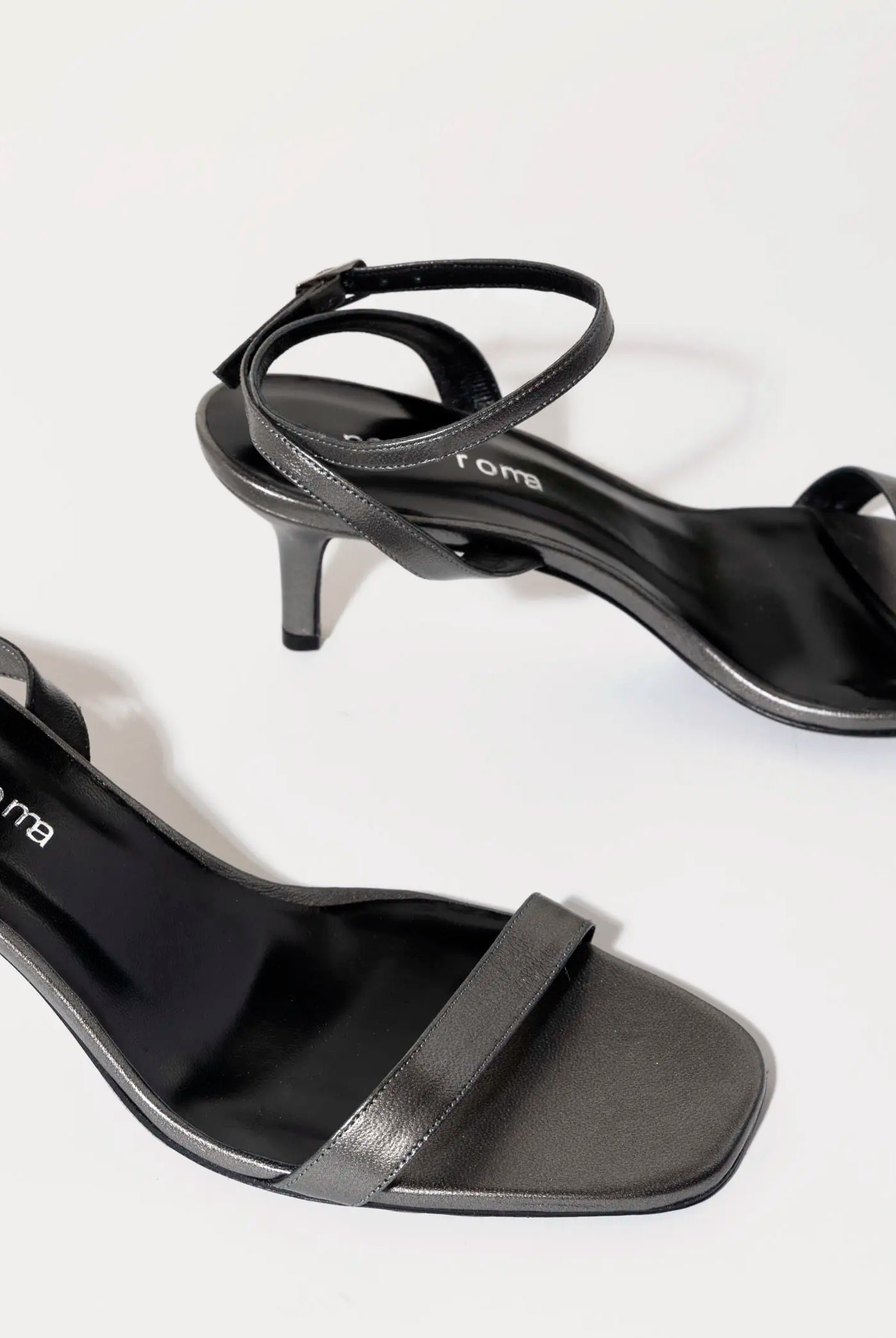 swatch_pewter leather kitten heel dress sandal heeled sandals