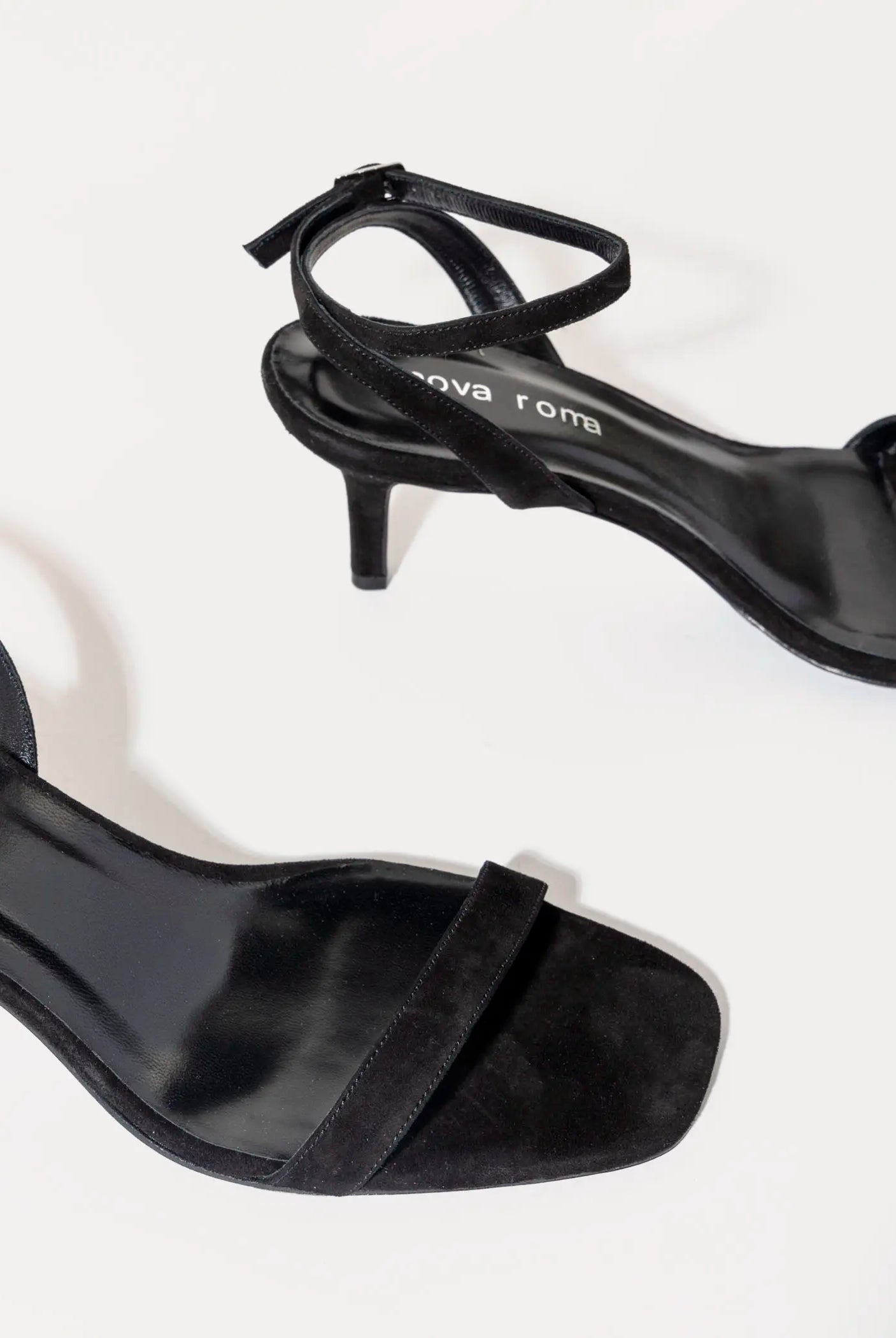 swatch_black suede kitten heel dress sandal heeled sandals